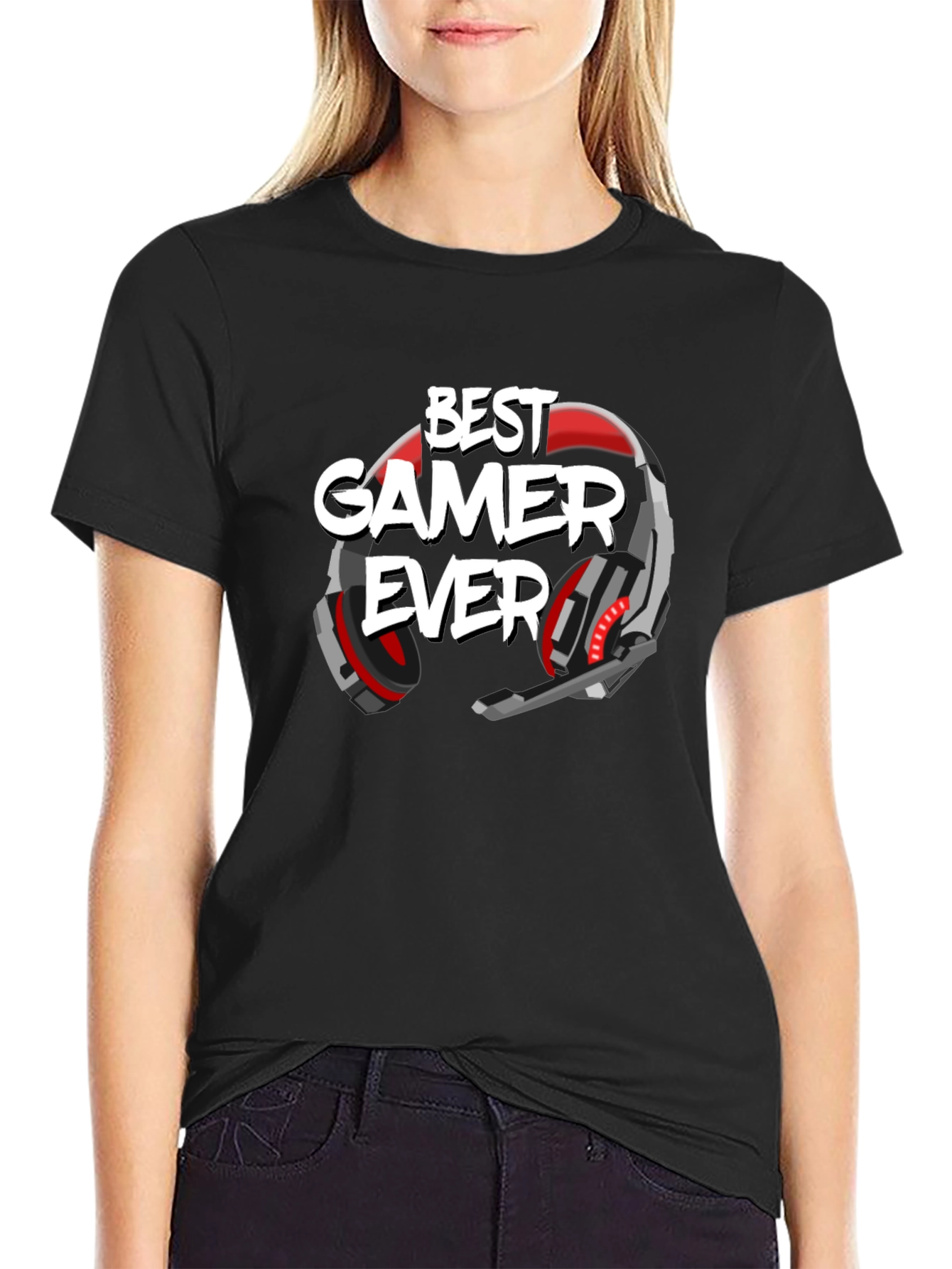 Best Gamer Ever T-Shirt Black Graphic Tee