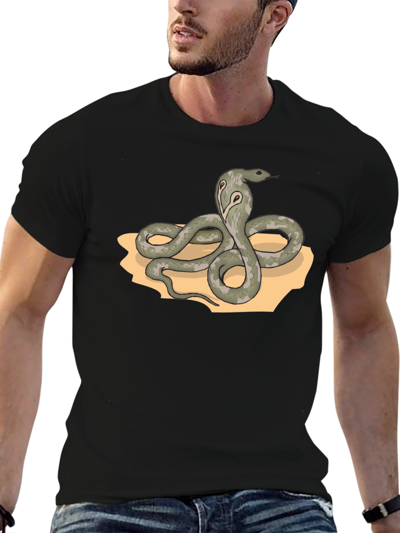 Cobra Graphic Tee - Mens Black Snake T-Shirt