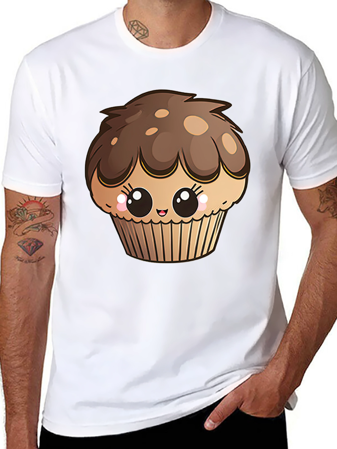 Cute Cupcake Graphic Tee - Sweet Treat Shirt