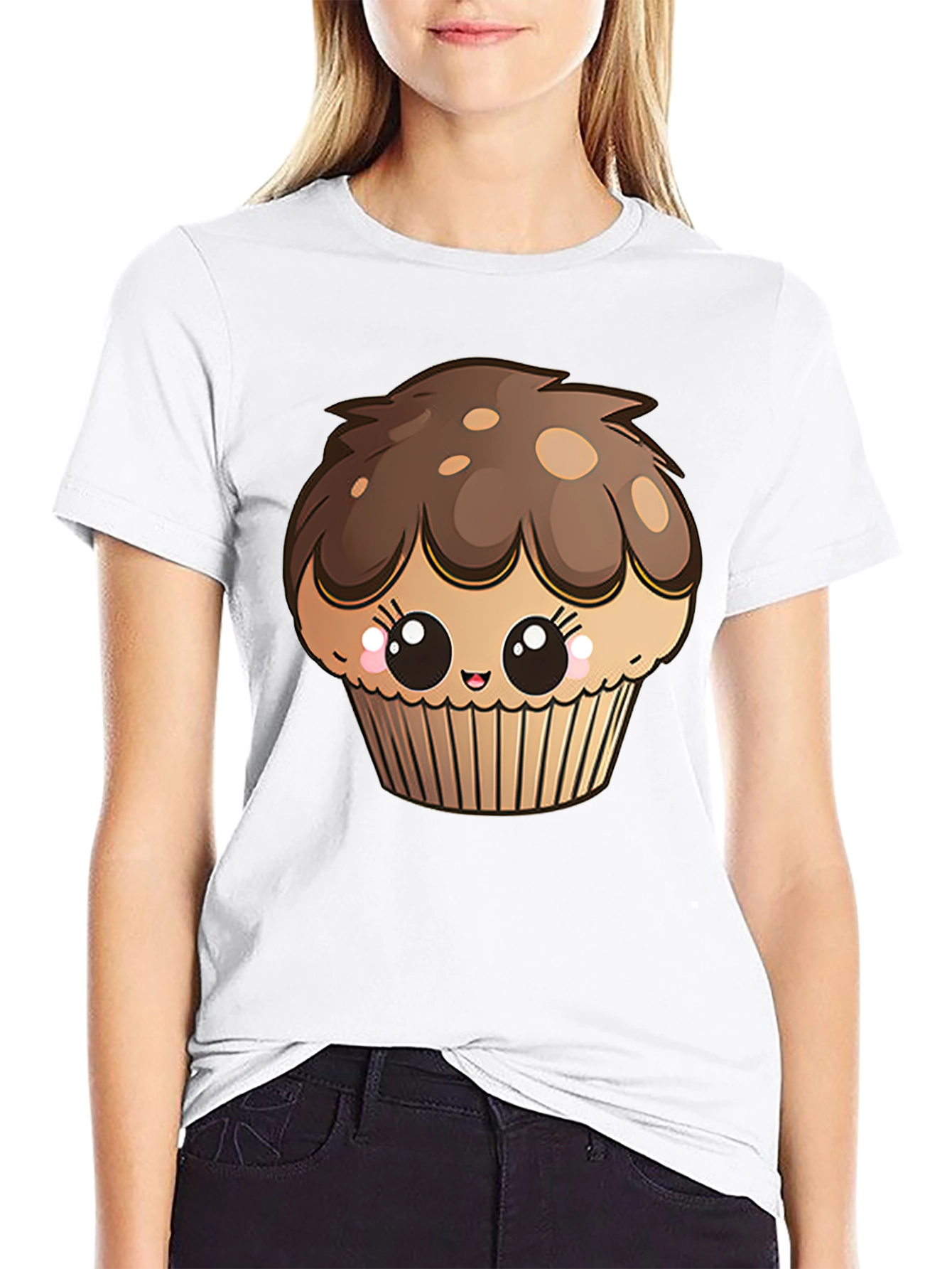 Cute Cupcake Graphic Tee - Sweet Treat Shirt