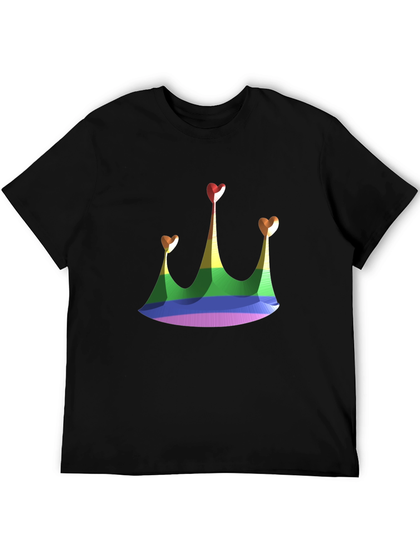 Rainbow Crown Heart T-Shirt - Pride Fashion Tee
