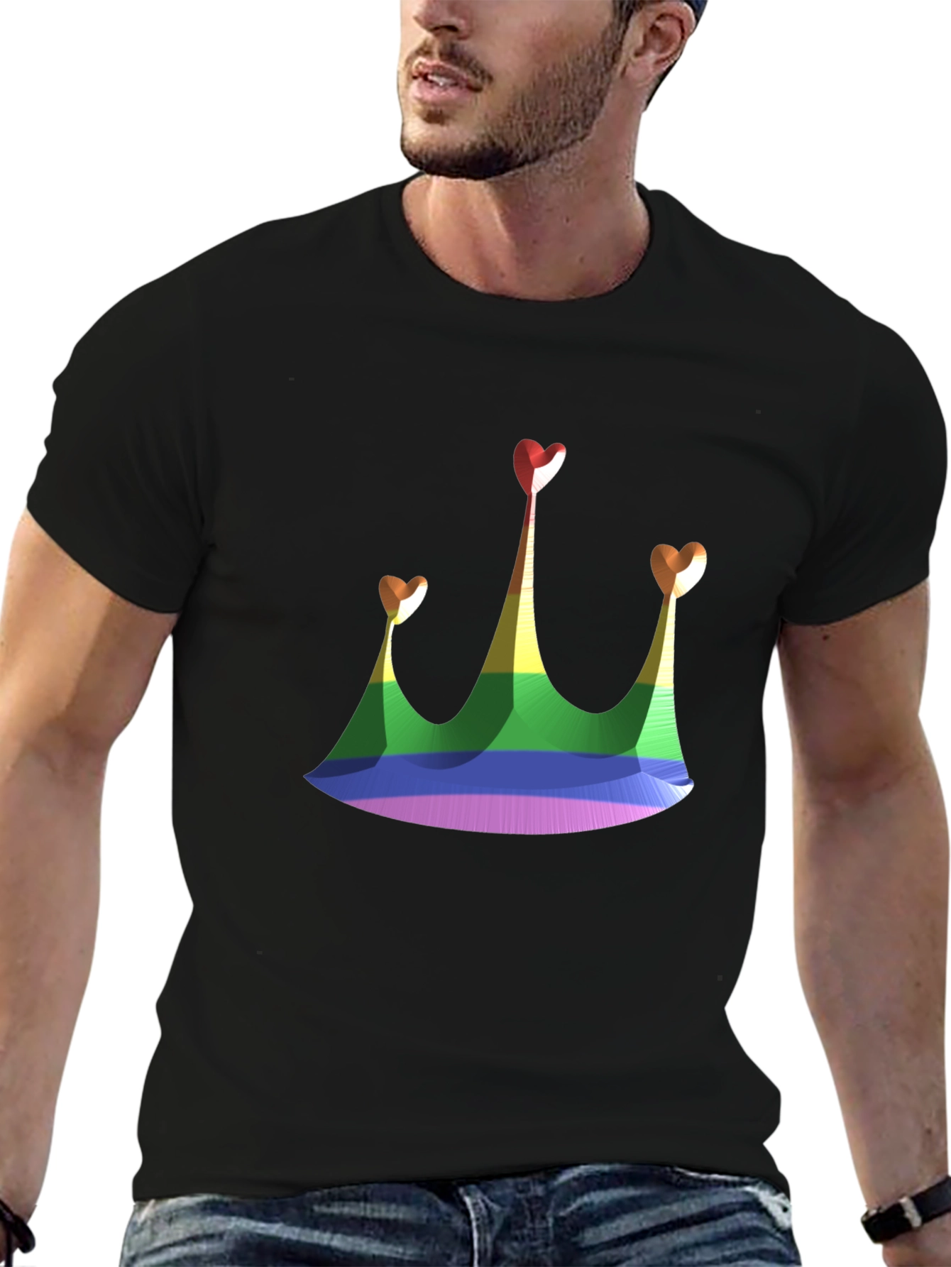 Rainbow Crown Heart T-Shirt - Pride Fashion Tee