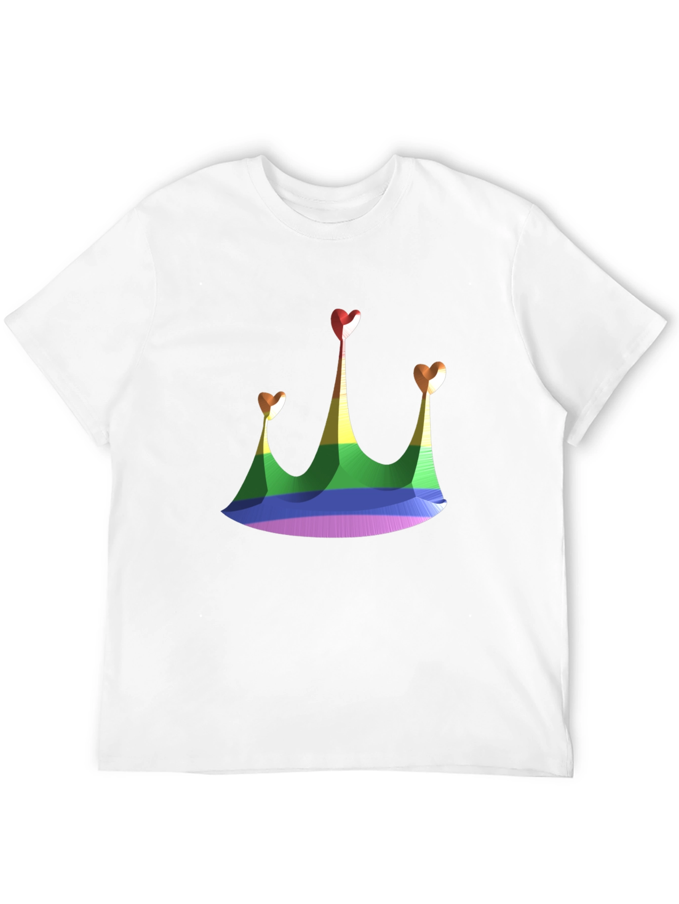 Rainbow Crown Heart T-Shirt - Pride Fashion Tee