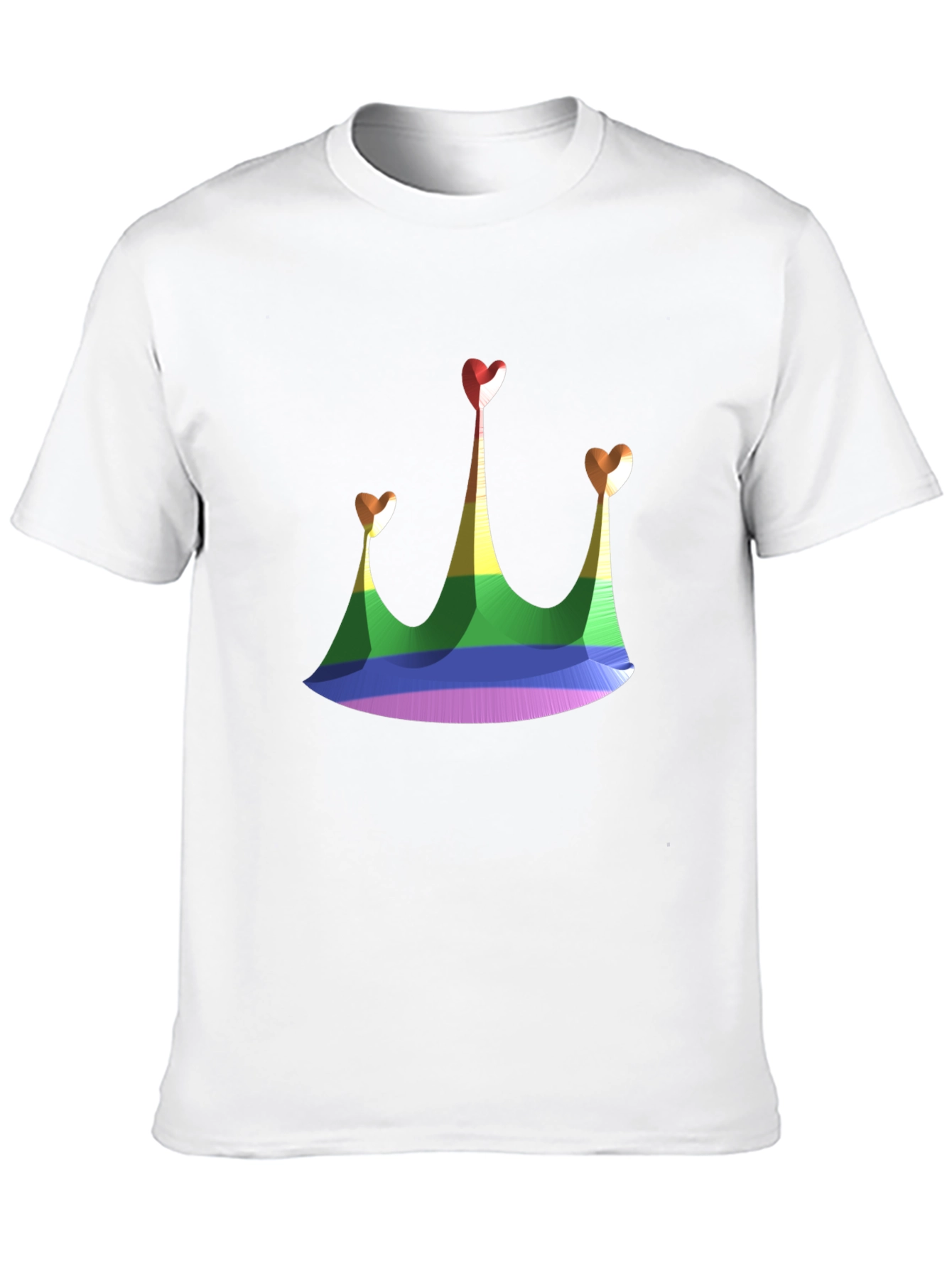 Rainbow Crown Heart T-Shirt - Pride Fashion Tee