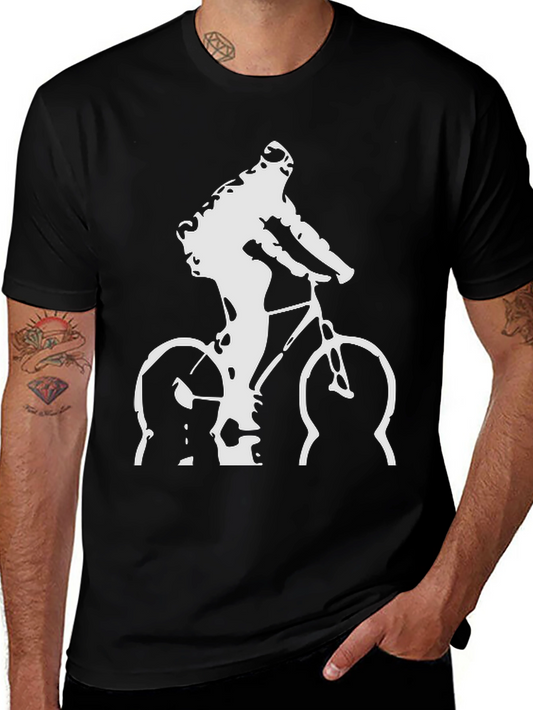 Cyclist Graphic T-Shirt - Black Cotton Tee