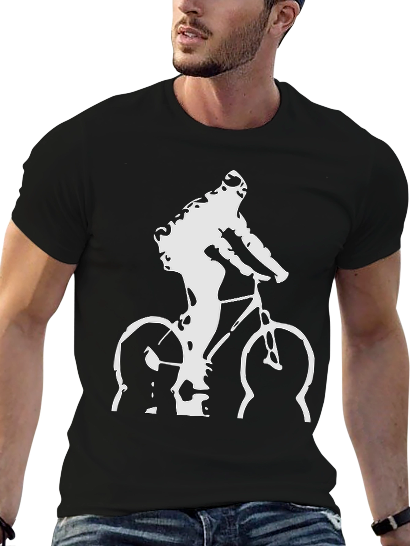 Cyclist Graphic T-Shirt - Black Cotton Tee