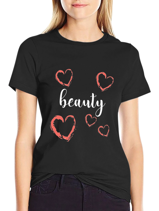 Beauty Heart Graphic T-Shirt - Stylish Casual Wear
