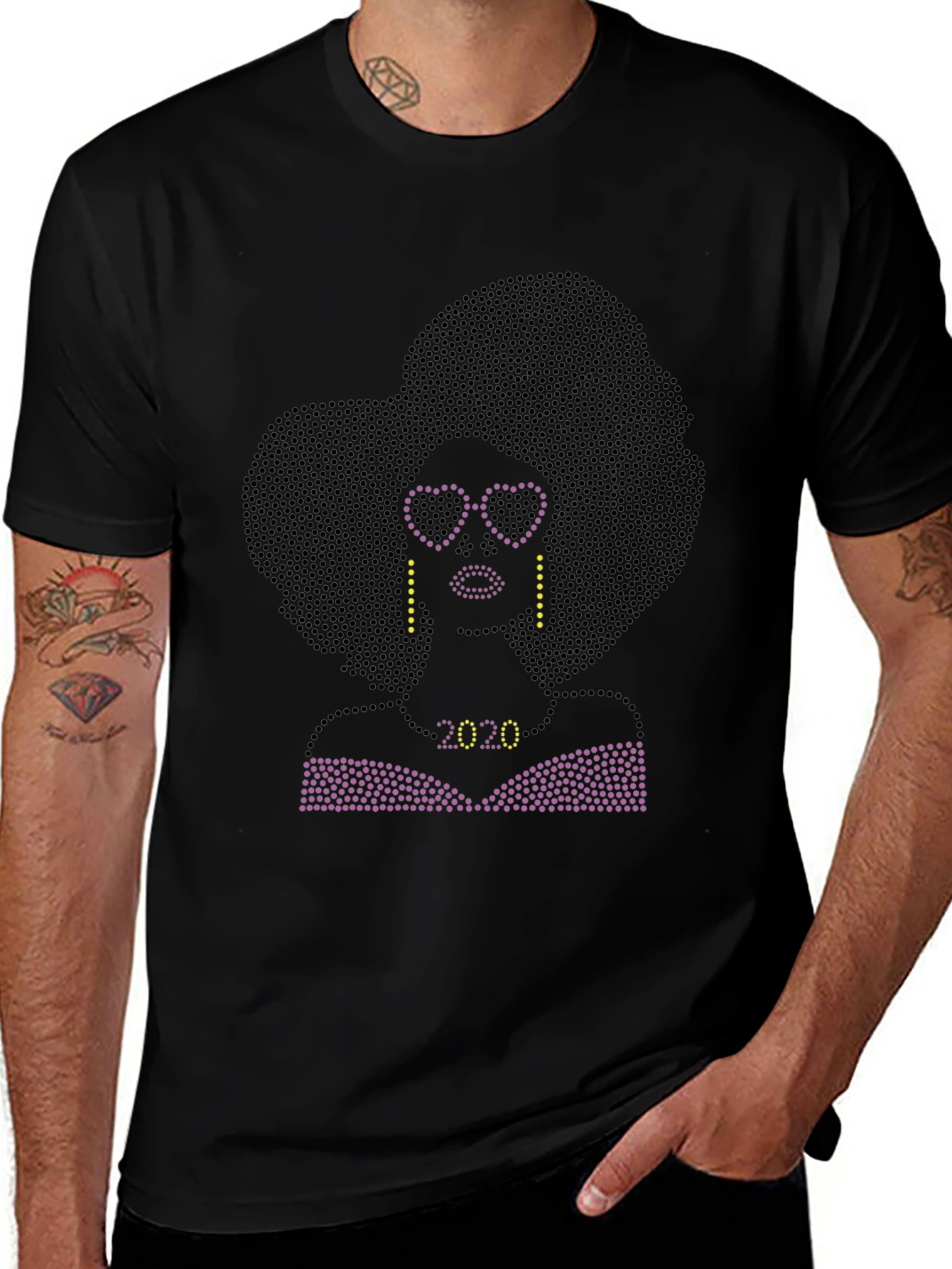 Rhinestone Diva T-Shirt - Black Graphic Tee