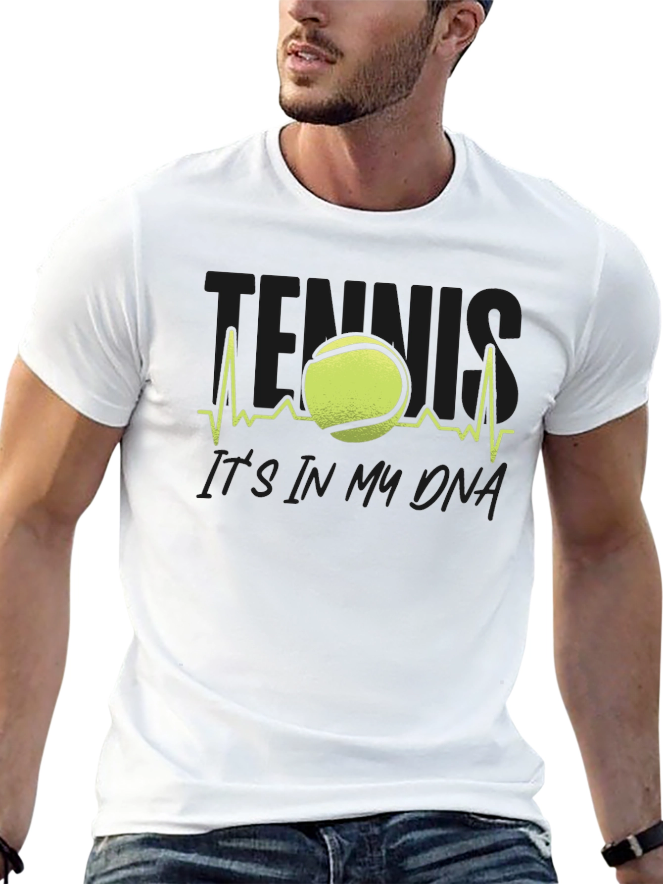 Tennis DNA Black Graphic T-Shirt