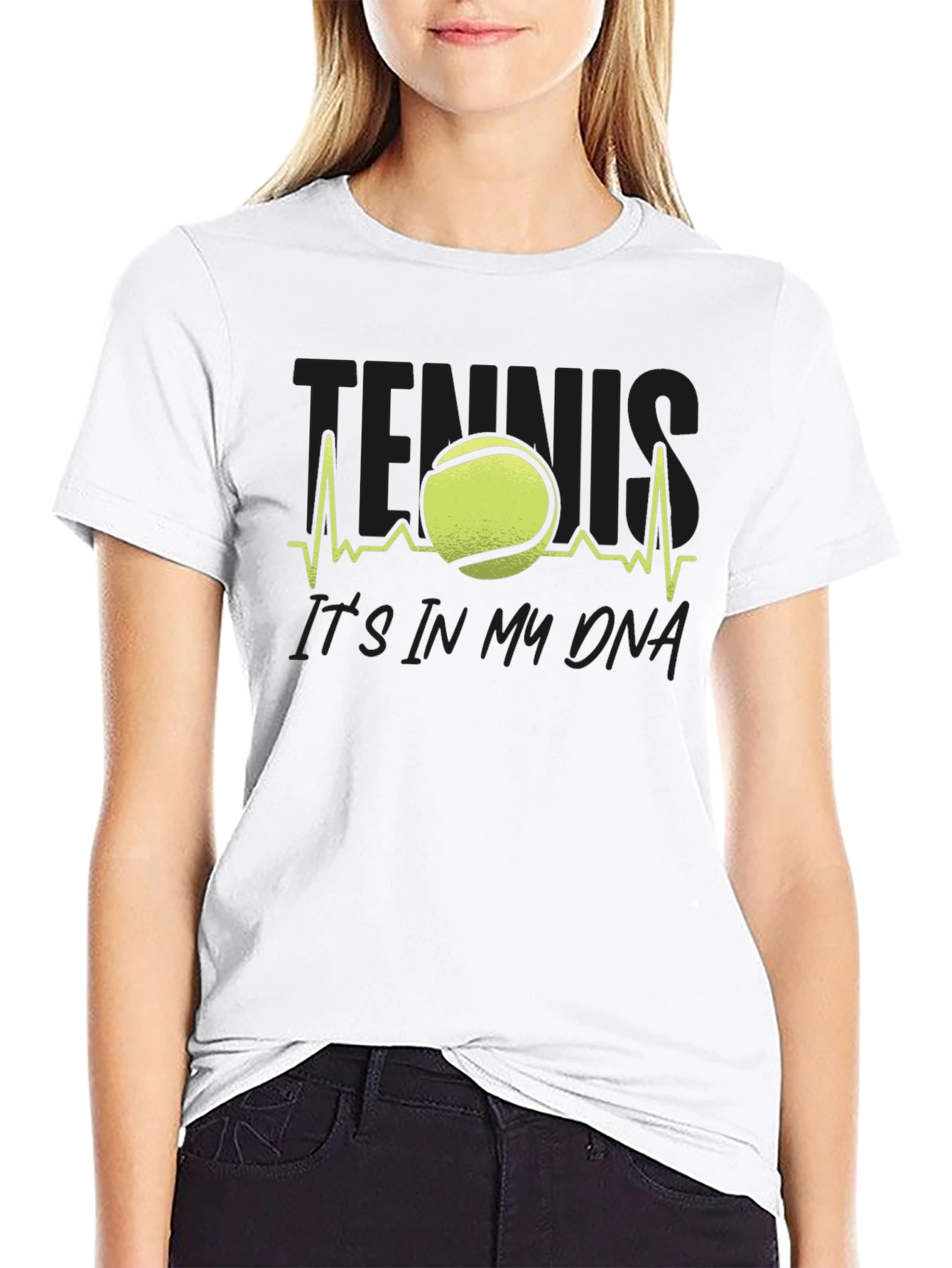 Tennis DNA Black Graphic T-Shirt