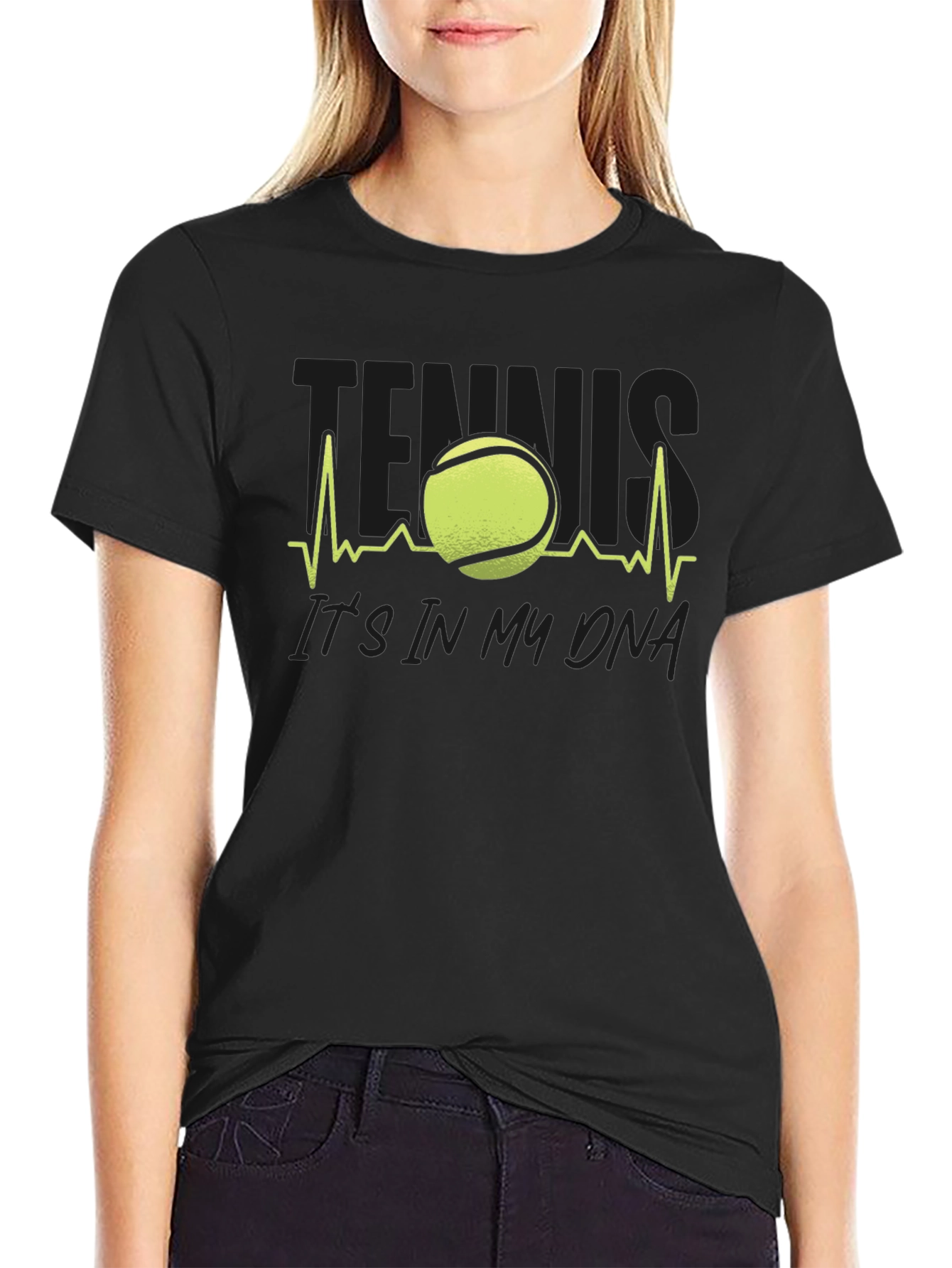Tennis DNA Black Graphic T-Shirt