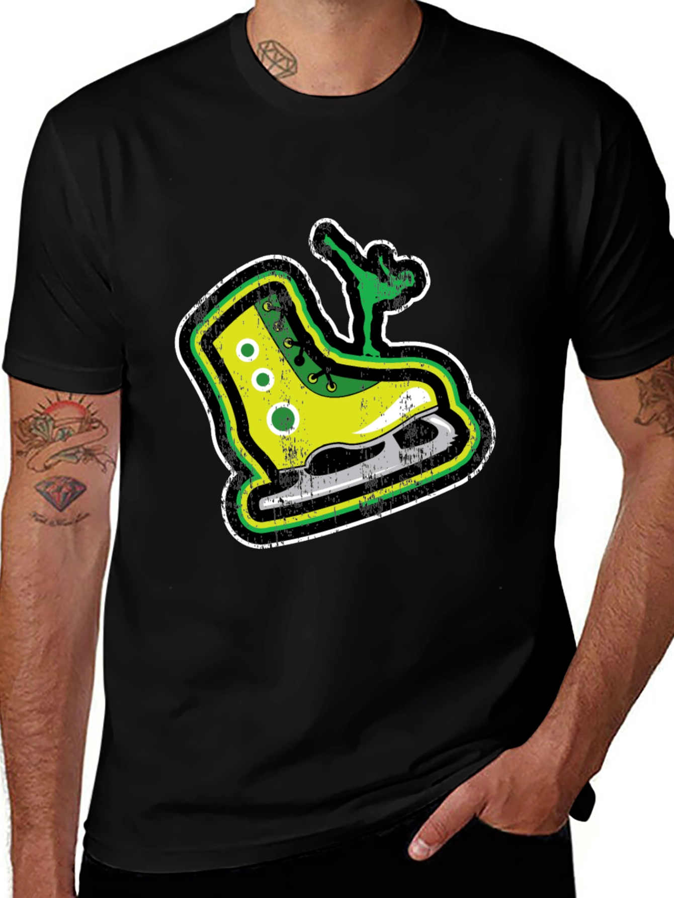 Retro Ice Skate Graphic T-Shirt