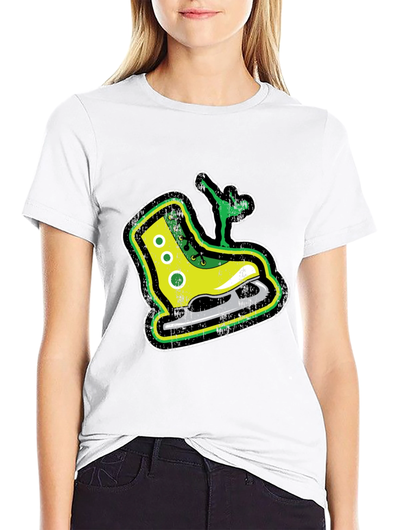 Retro Ice Skate Graphic T-Shirt