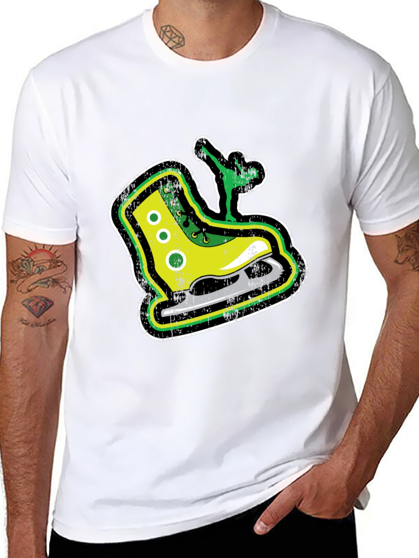 Retro Ice Skate Graphic T-Shirt