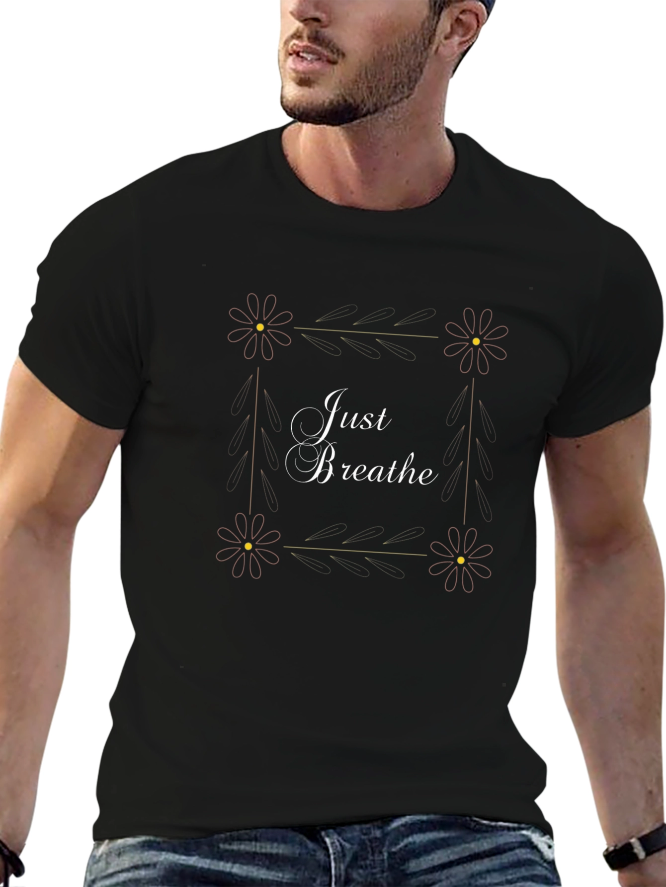 Just Breathe Graphic Tee - Stylish Comfort
