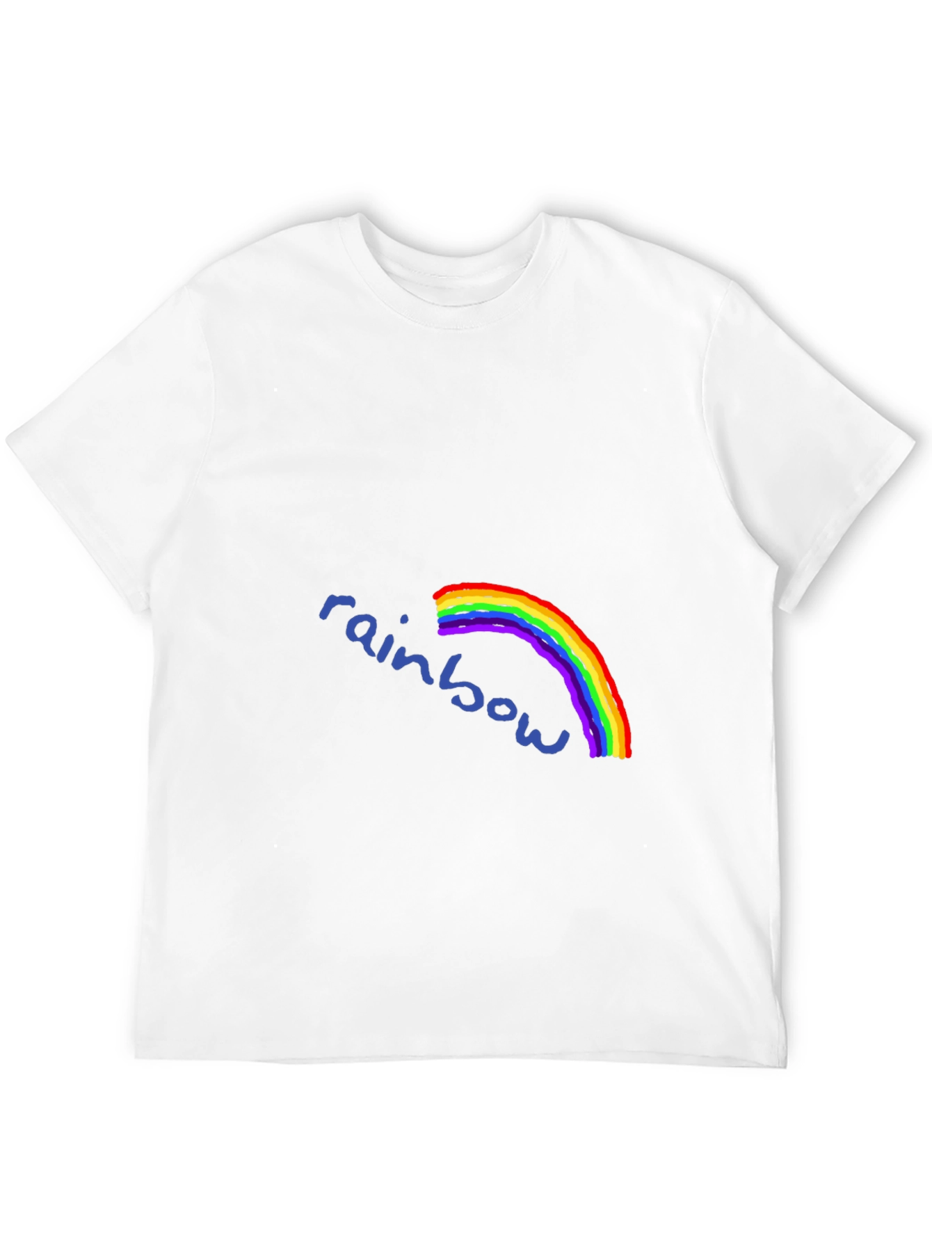 Rainbow Graphic Print Black T-Shirt