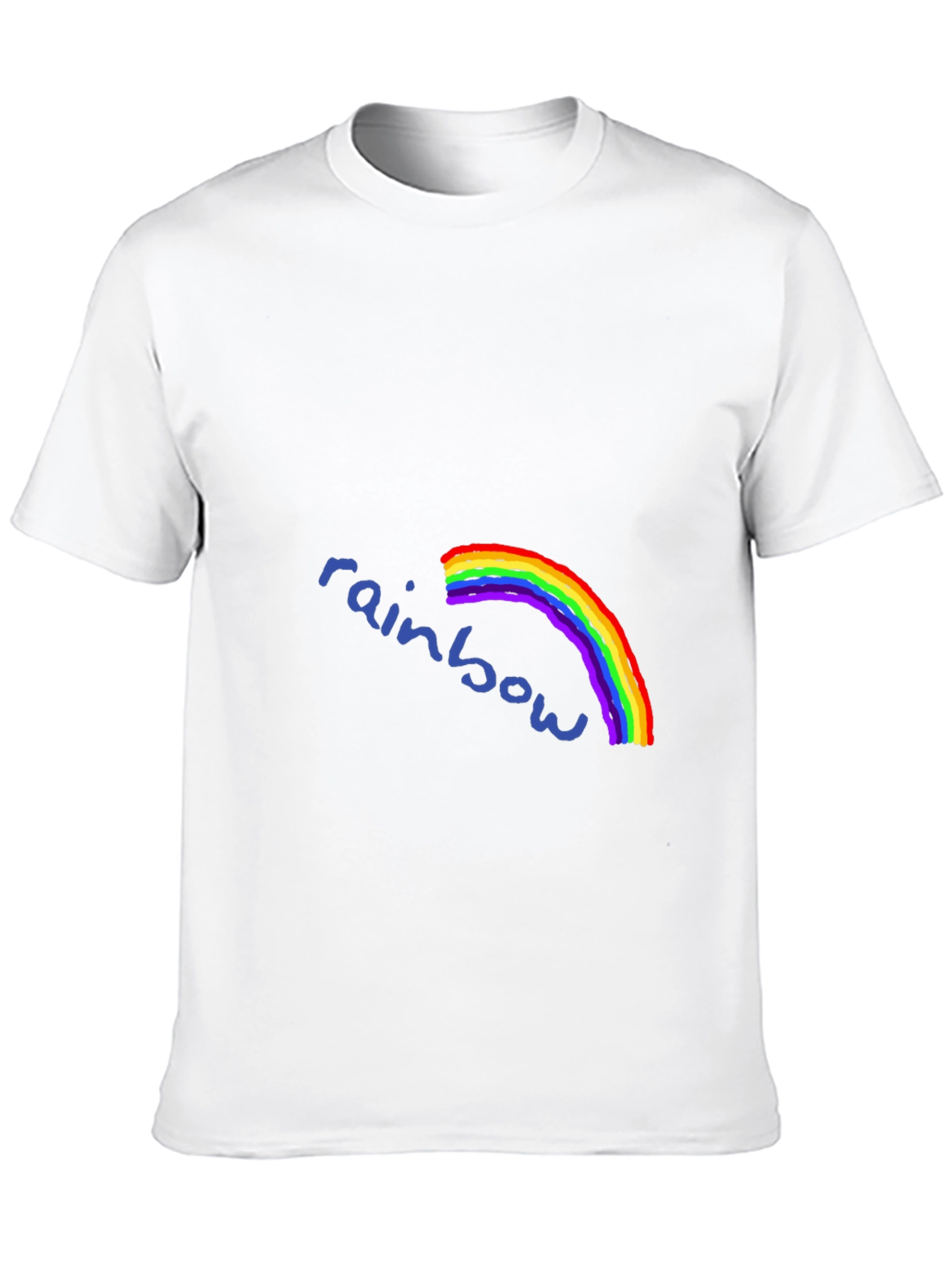 Rainbow Graphic Print Black T-Shirt