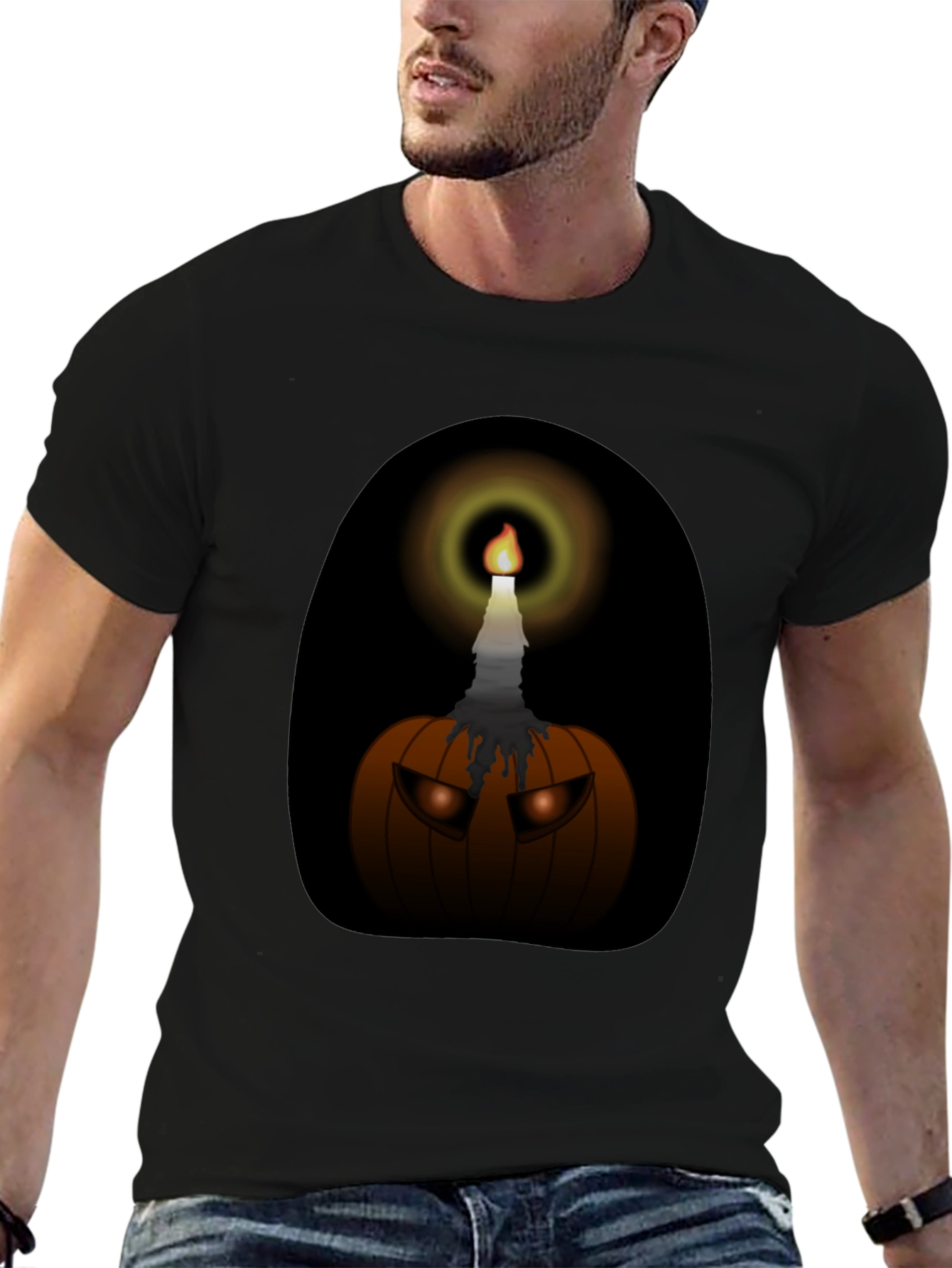 Halloween Pumpkin Candle T-Shirt