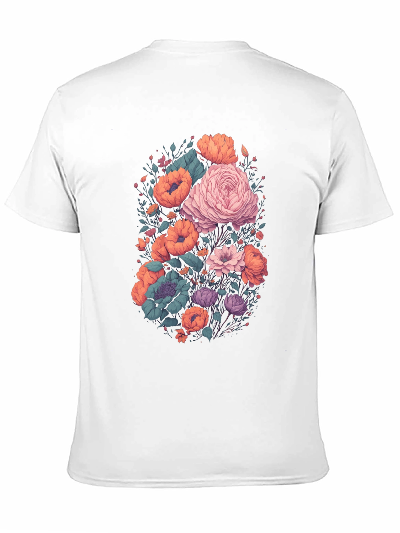 Floral Graphic Black T-Shirt