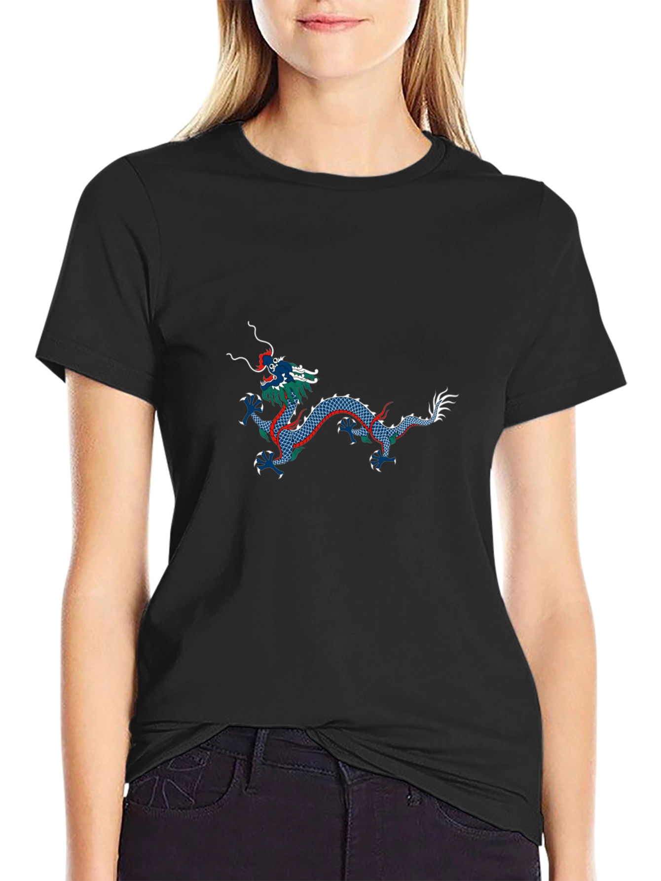 Dragon Graphic Black T-Shirt - Unique Design