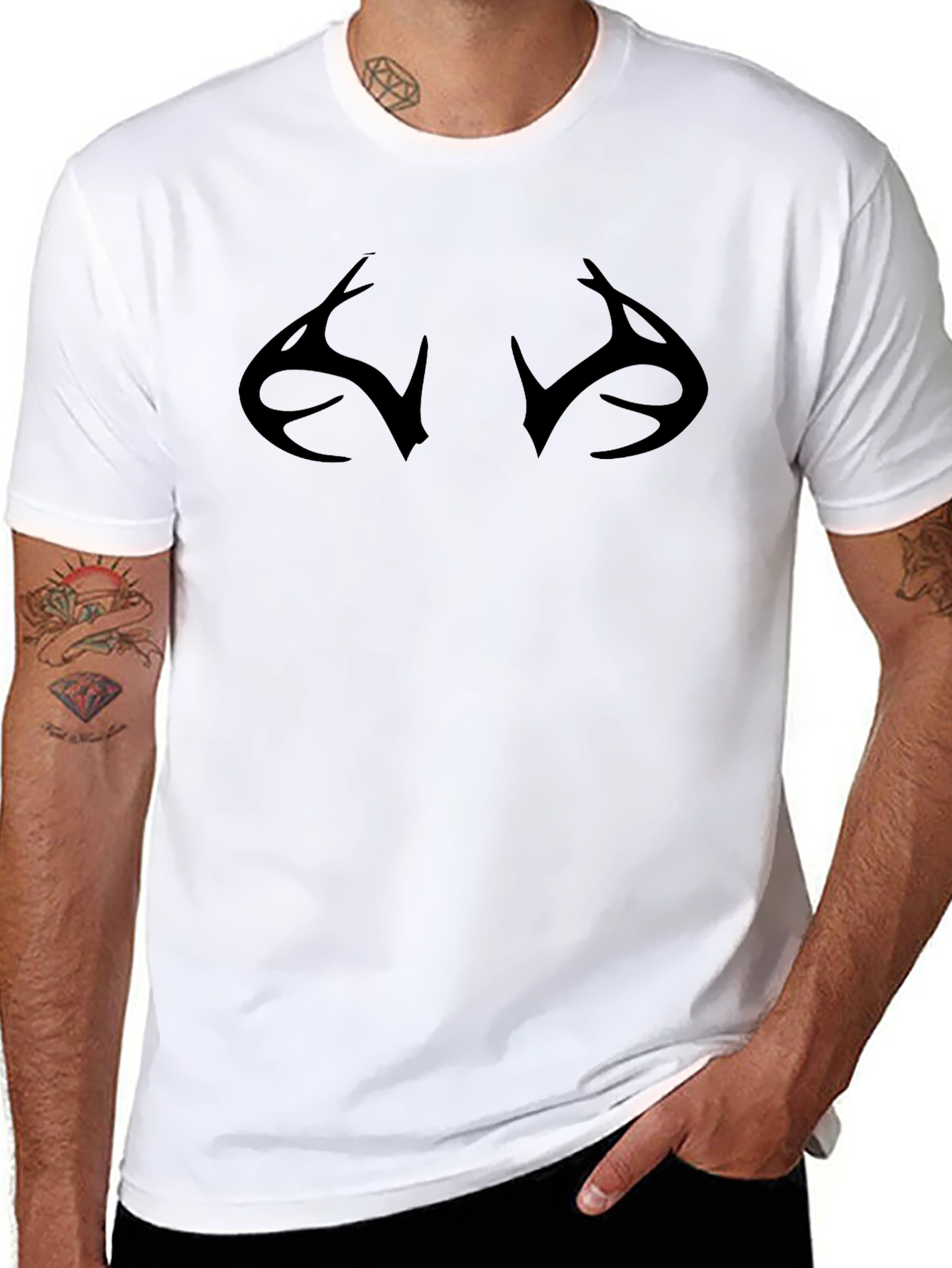 Antler Logo Black T-Shirt - Casual Style