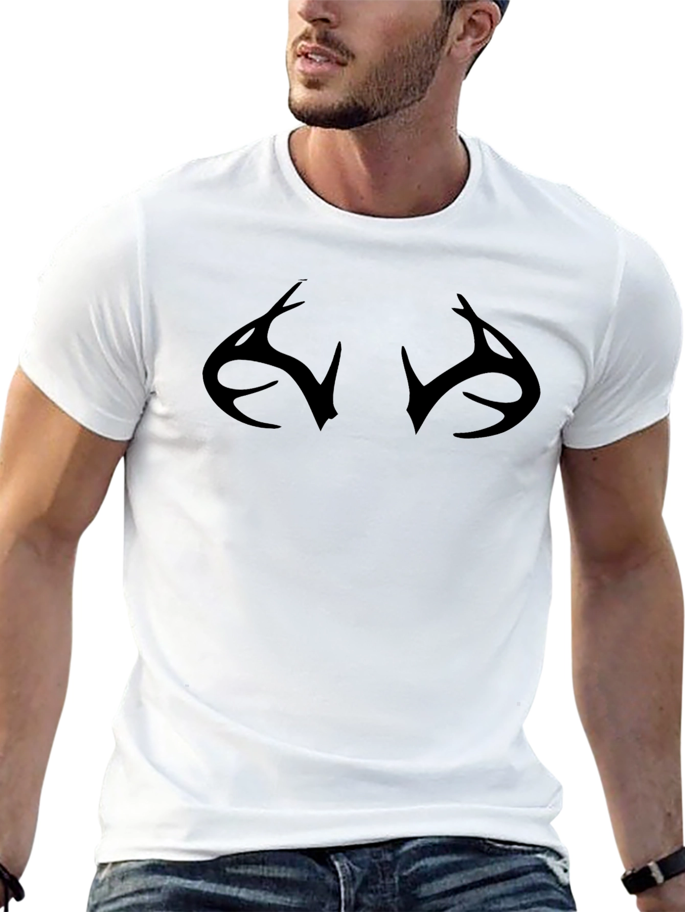 Antler Logo Black T-Shirt - Casual Style