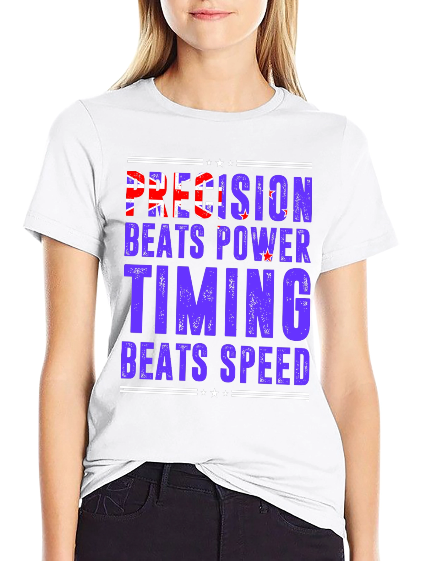 Precision Beats Power Tee - Motivational T-Shirt