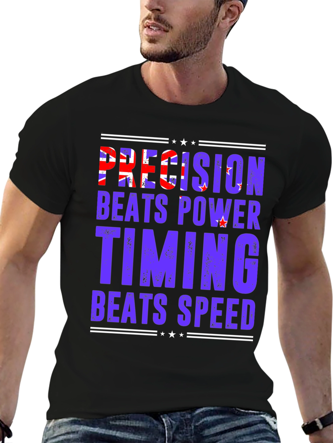 Precision Beats Power Tee - Motivational T-Shirt