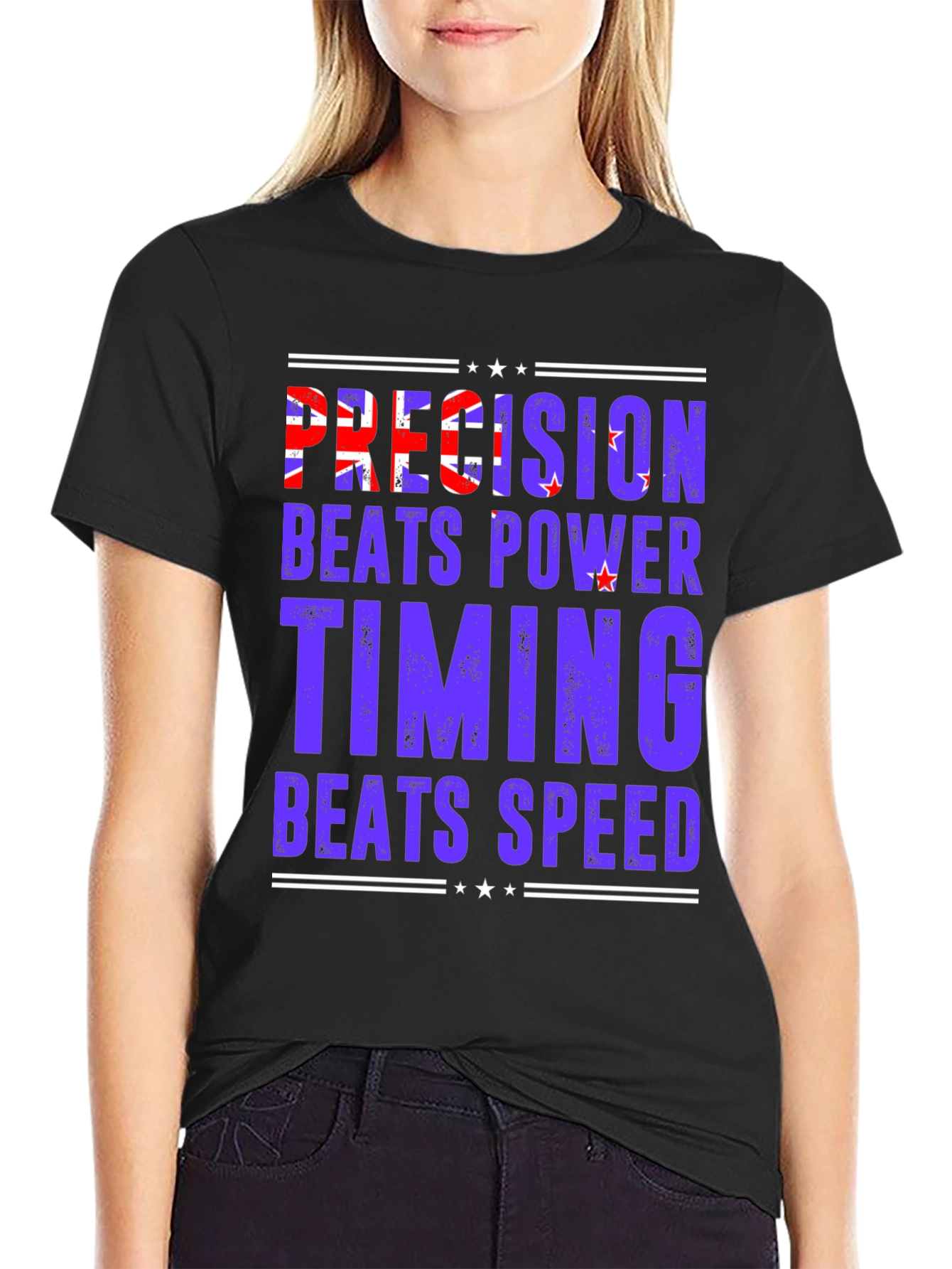 Precision Beats Power Tee - Motivational T-Shirt
