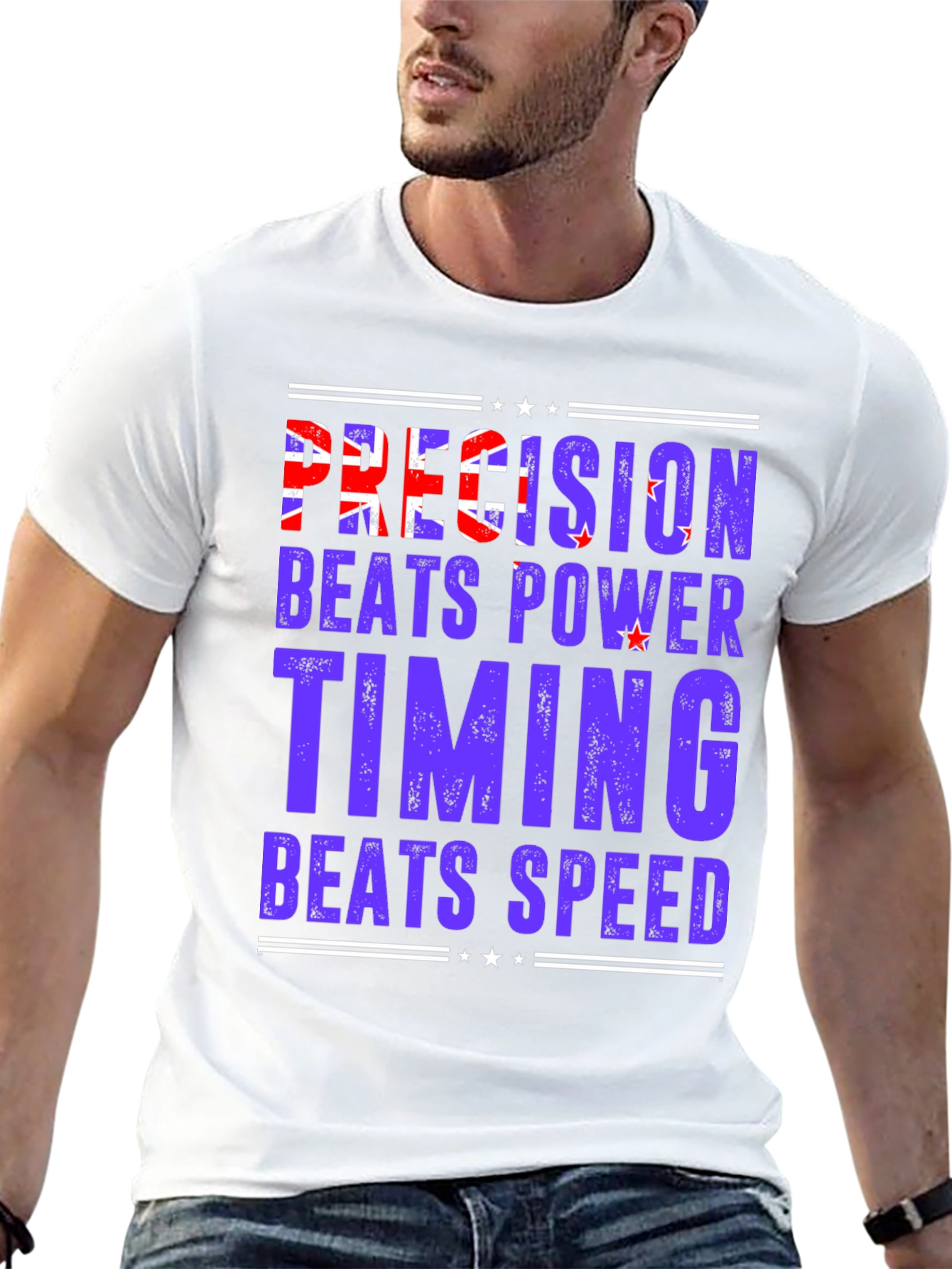 Precision Beats Power Tee - Motivational T-Shirt