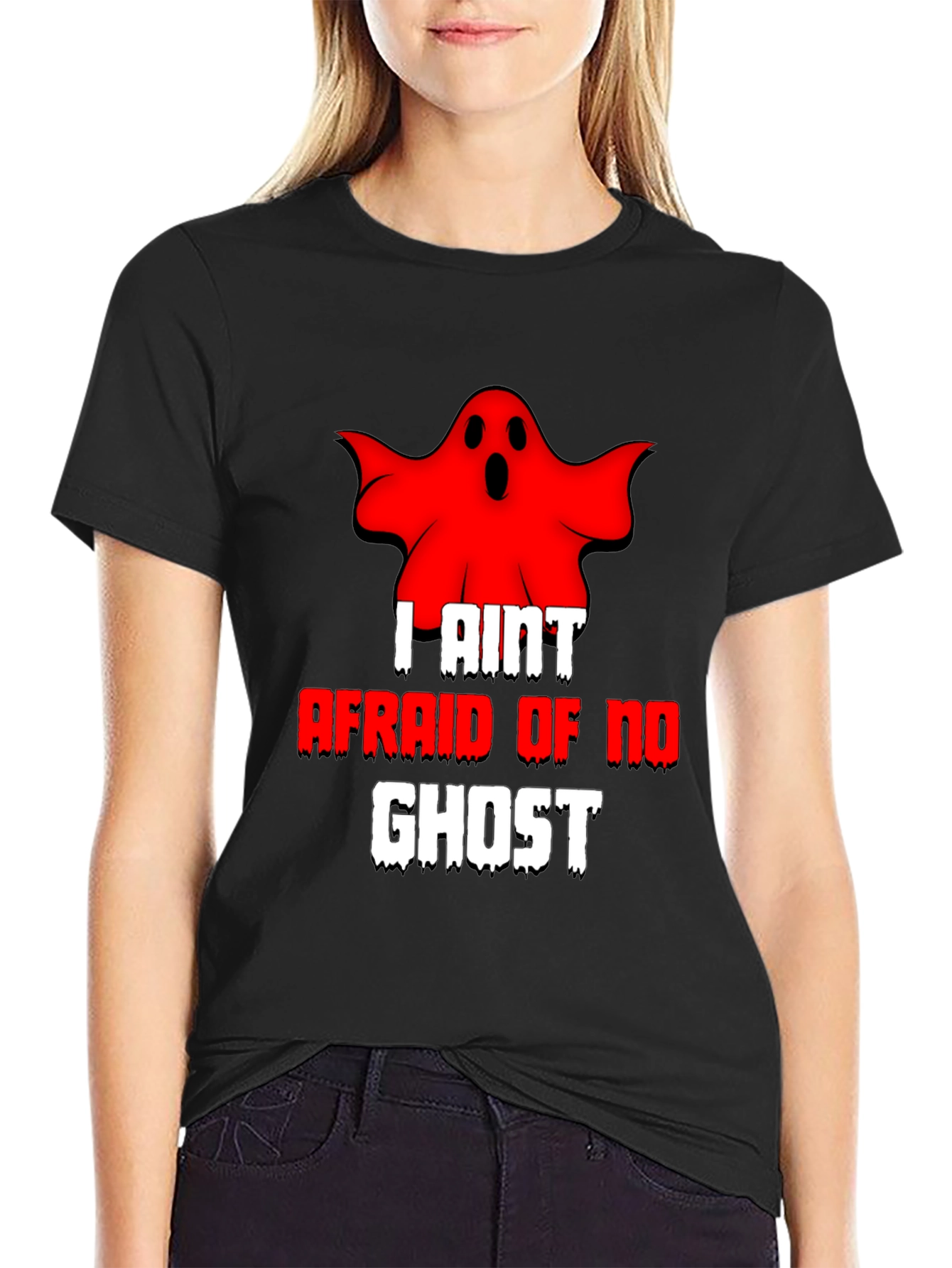 I Aint Afraid of No Ghost T-Shirt - Black