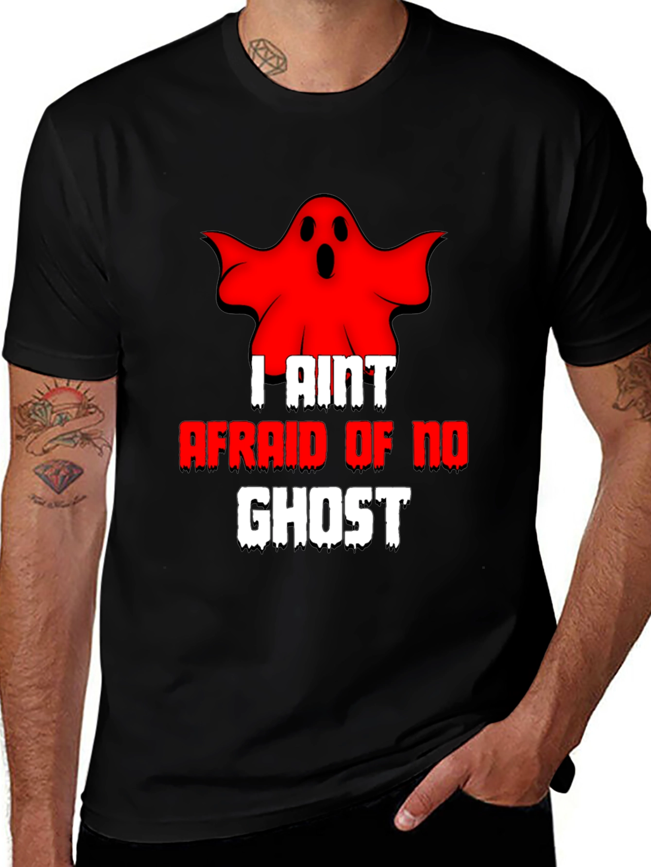 I Aint Afraid of No Ghost T-Shirt - Black