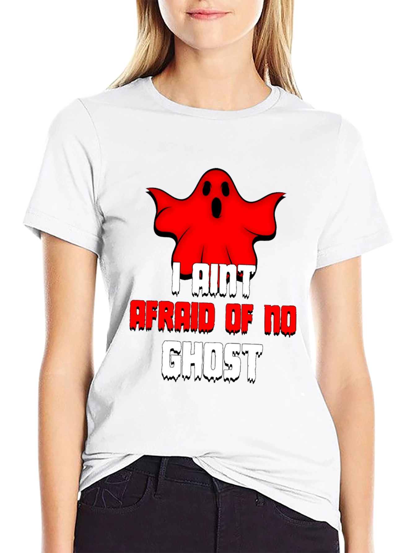 I Aint Afraid of No Ghost T-Shirt - Black