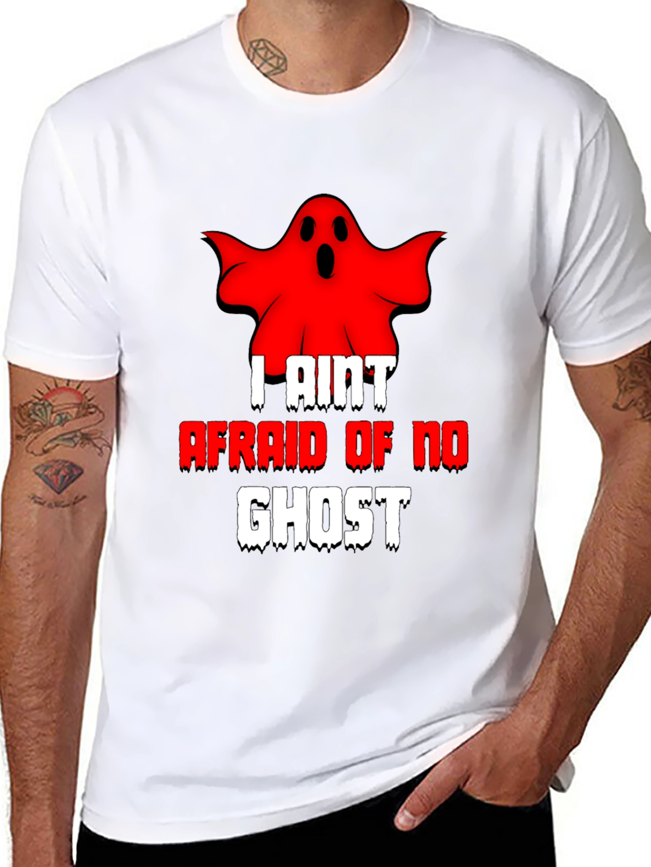 I Aint Afraid of No Ghost T-Shirt - Black
