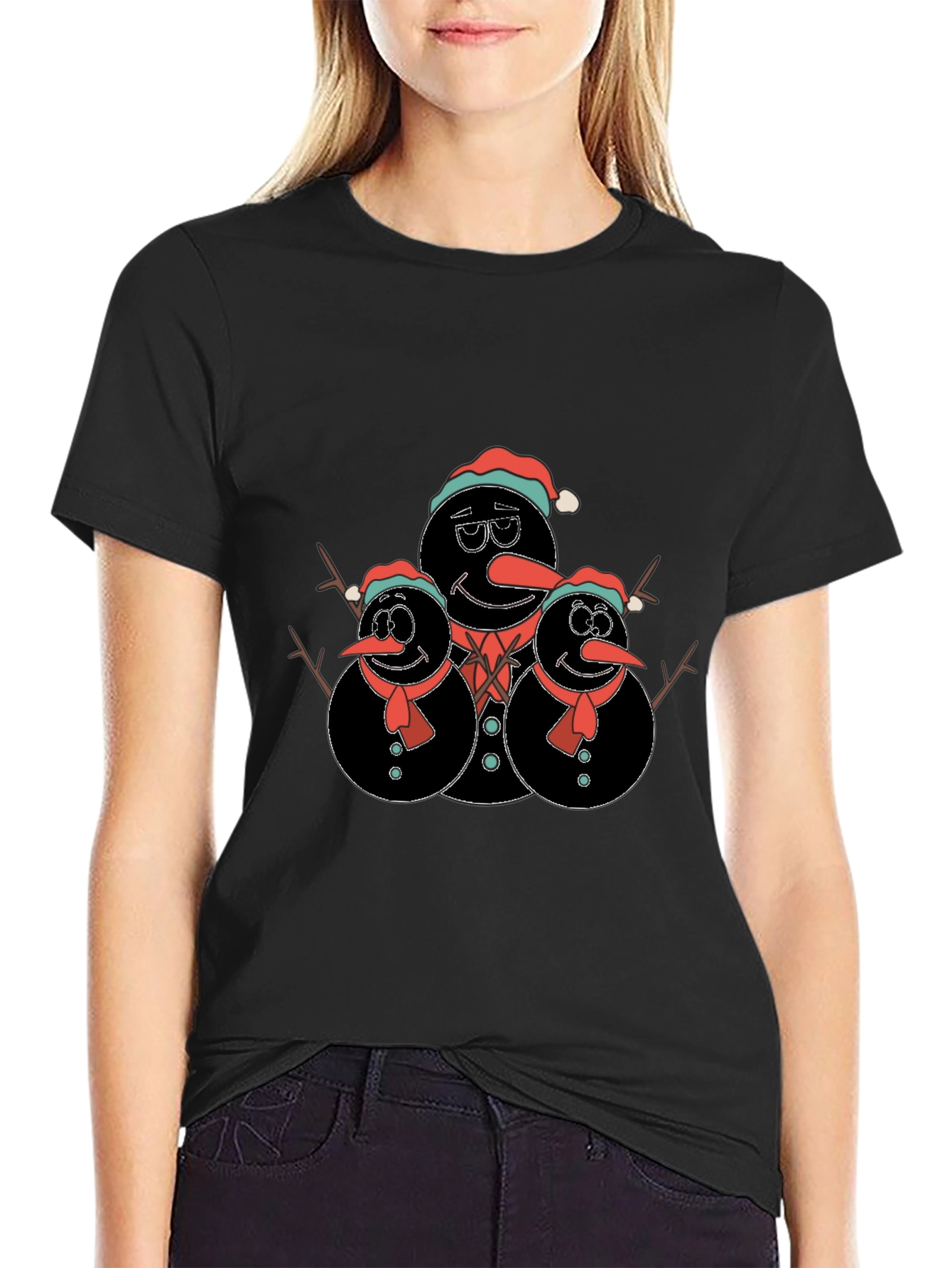 Snowman Family Graphic Tee