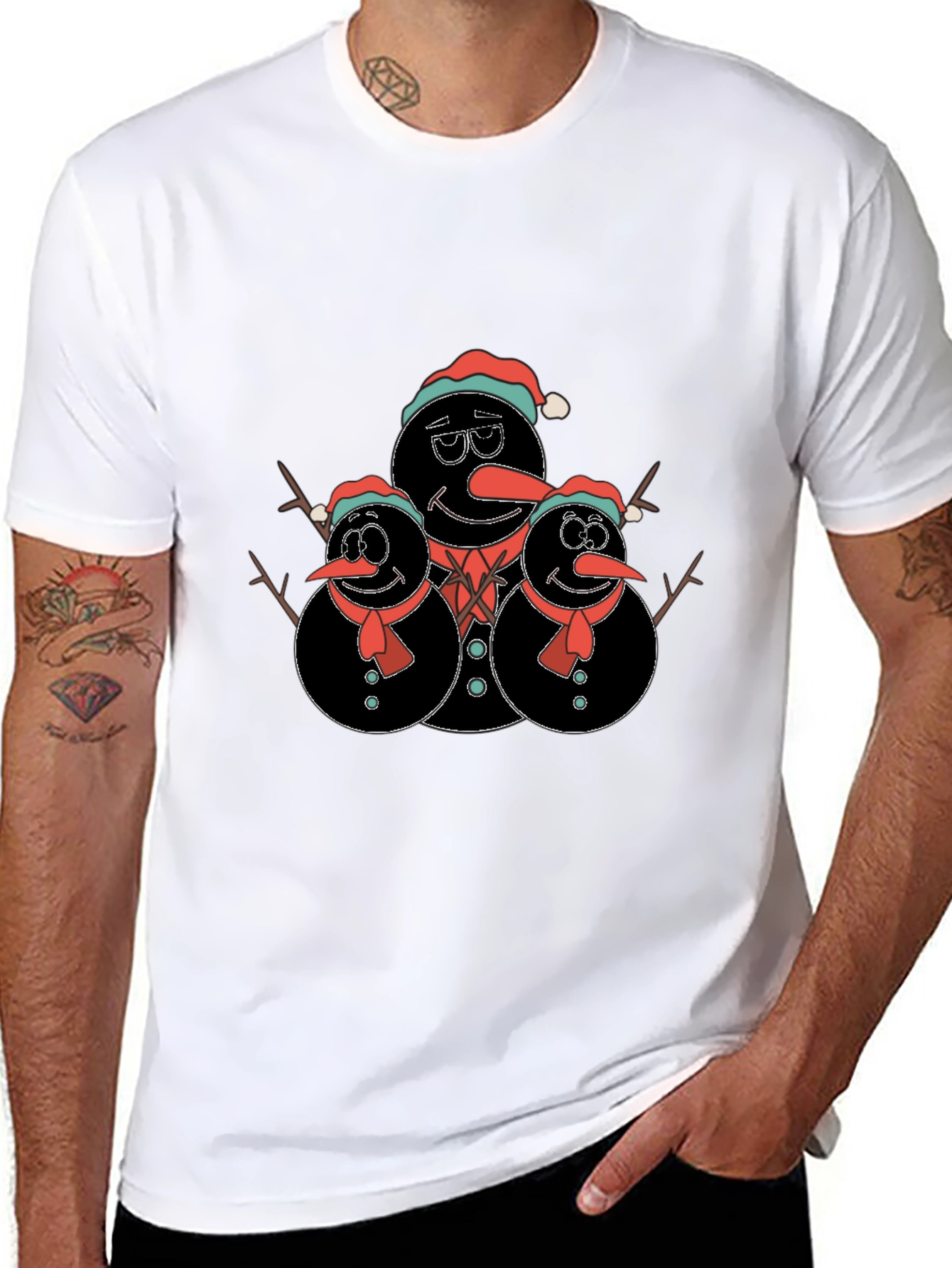 Snowman Family Graphic Tee