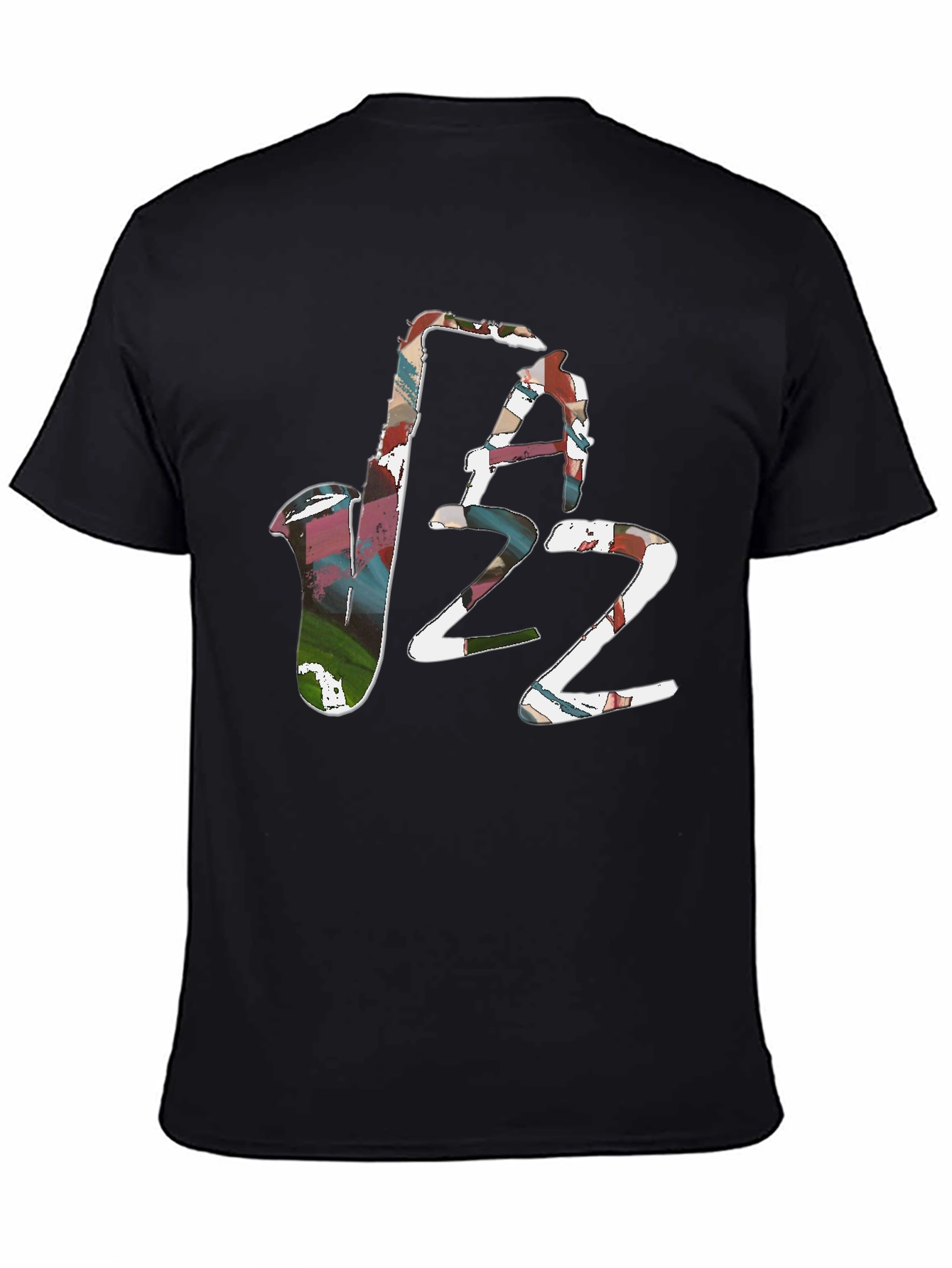 Abstract Jazz Graphic Tee - Black