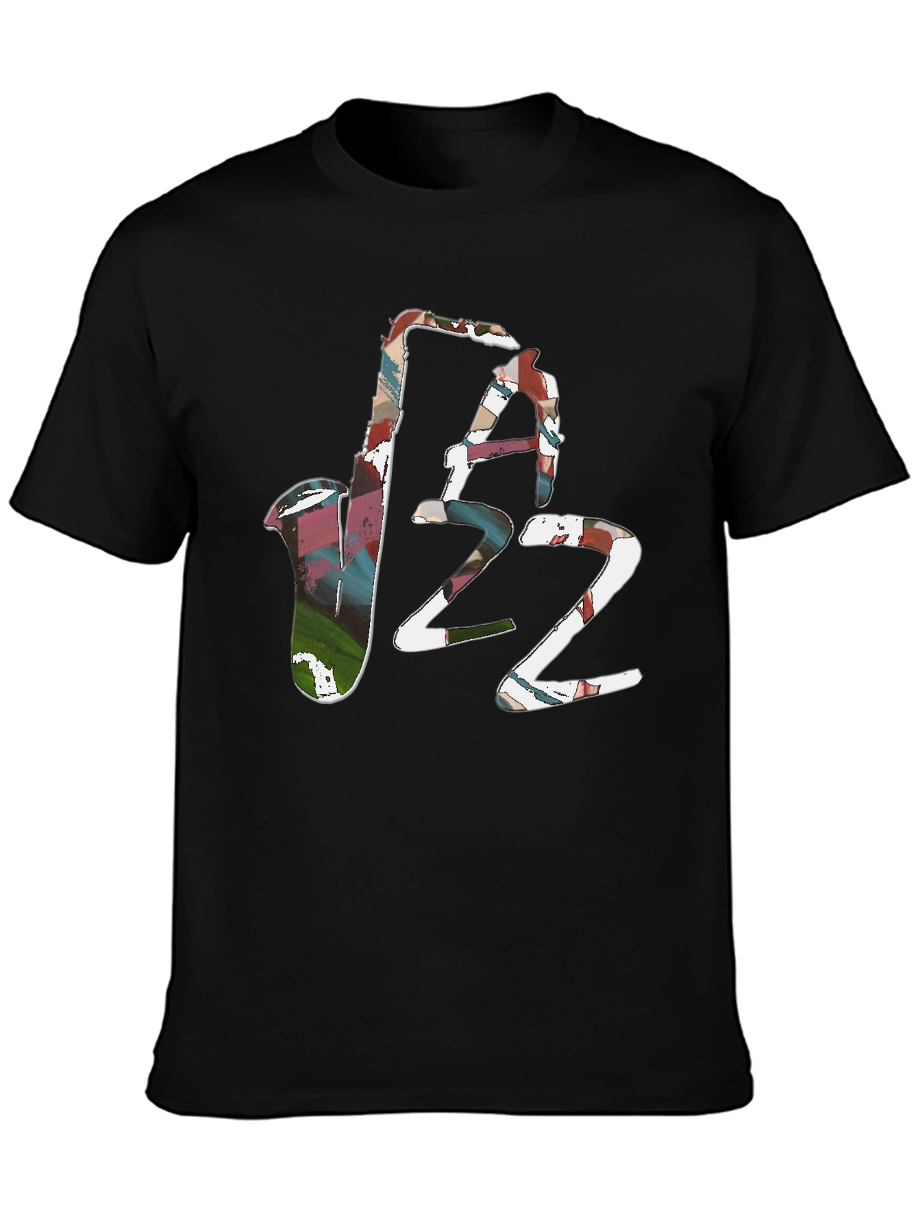 Abstract Jazz Graphic Tee - Black