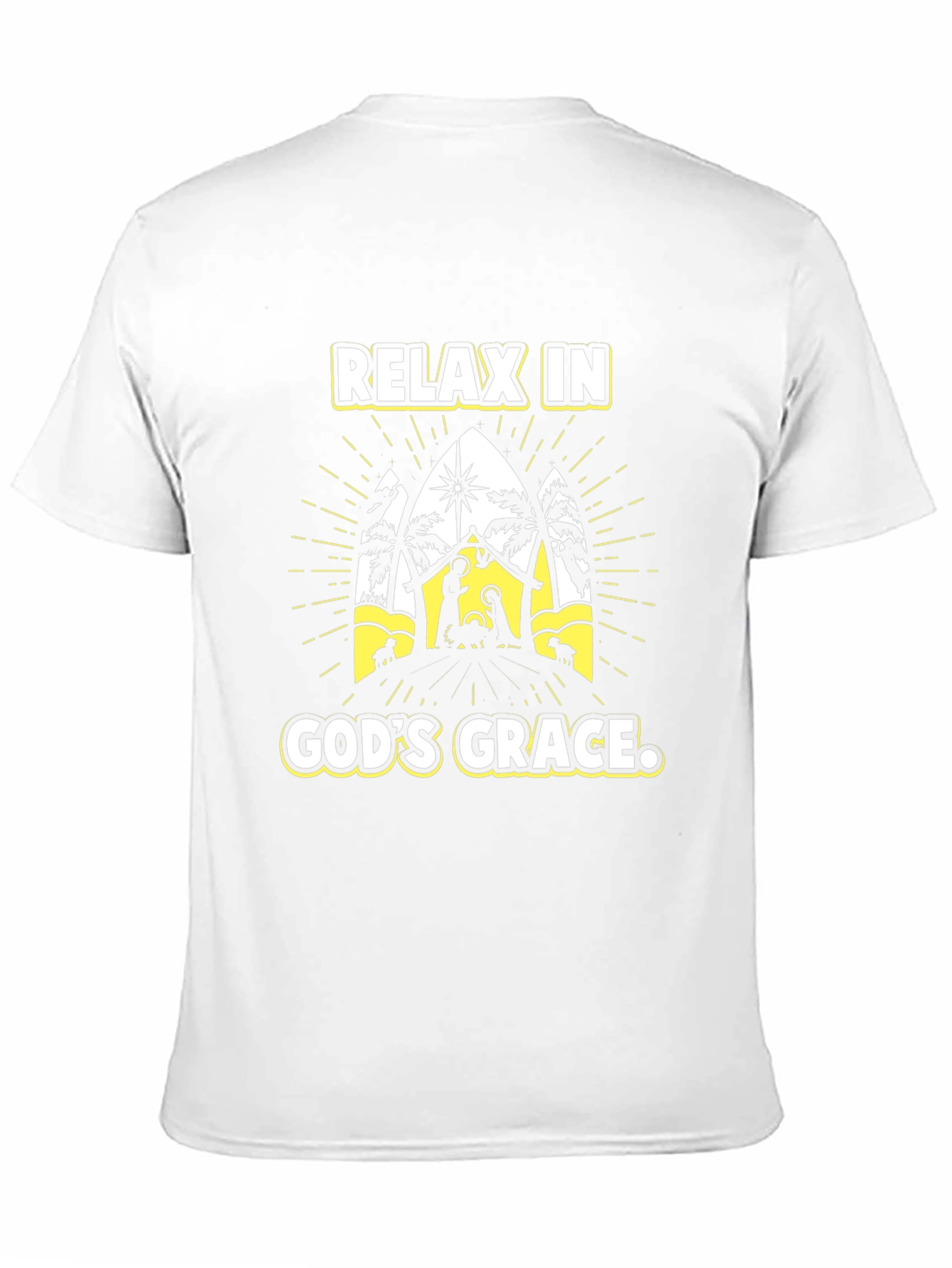 Relax in Gods Grace T-Shirt - Nativity Scene
