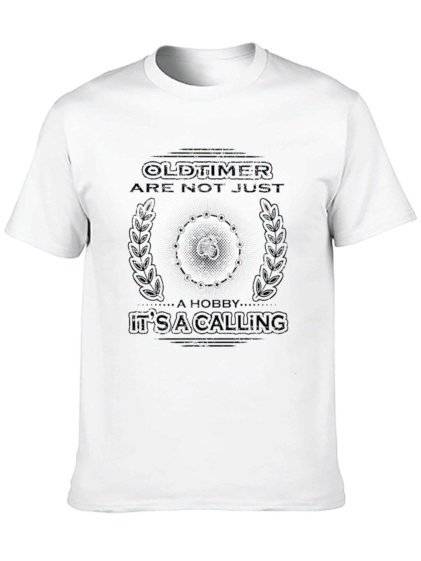 Oldtimer Calling Tee - Black Graphic Print T-Shirt