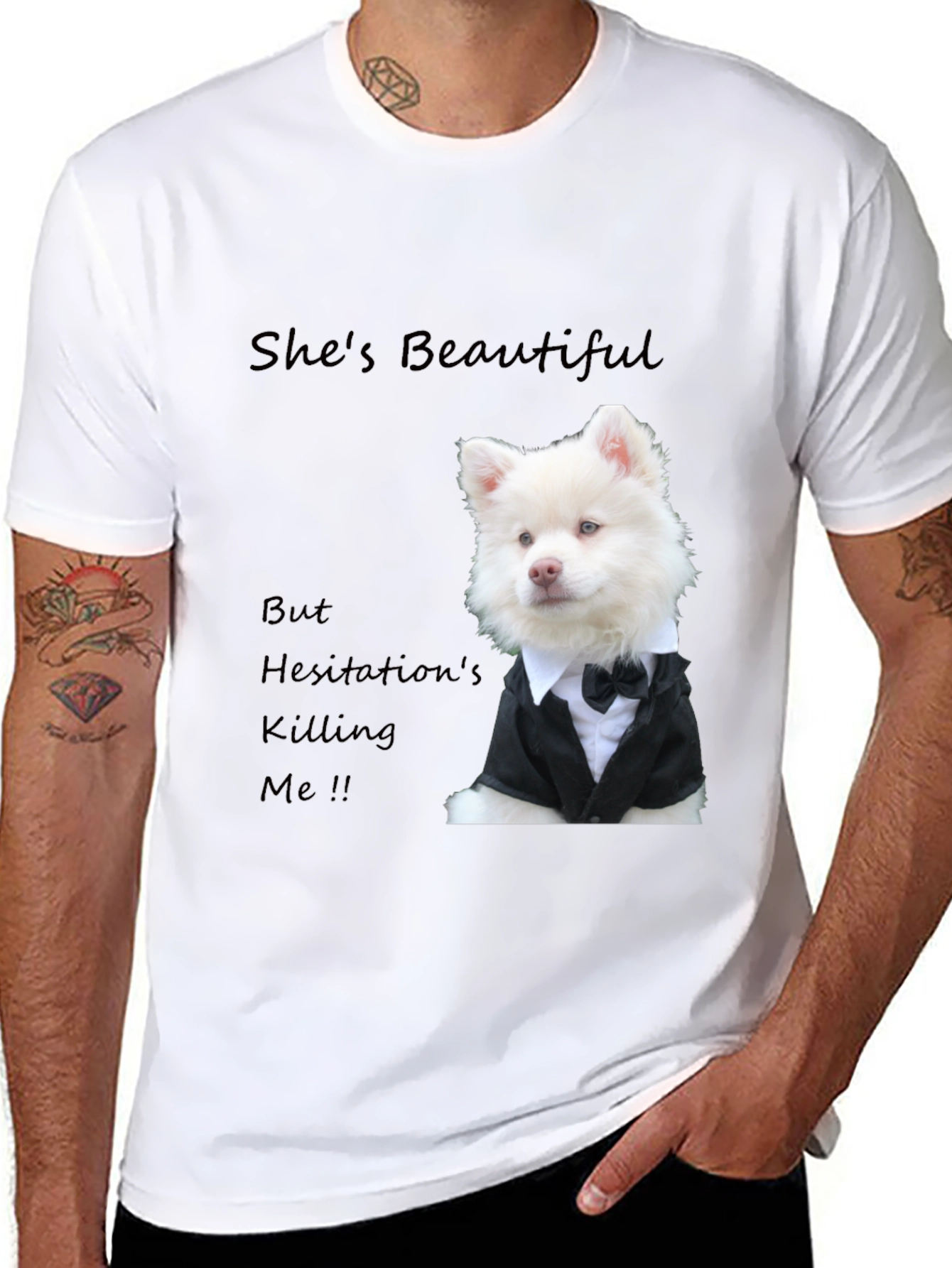 Stylish Dog T-Shirt - Shes Beautiful Graphic Tee