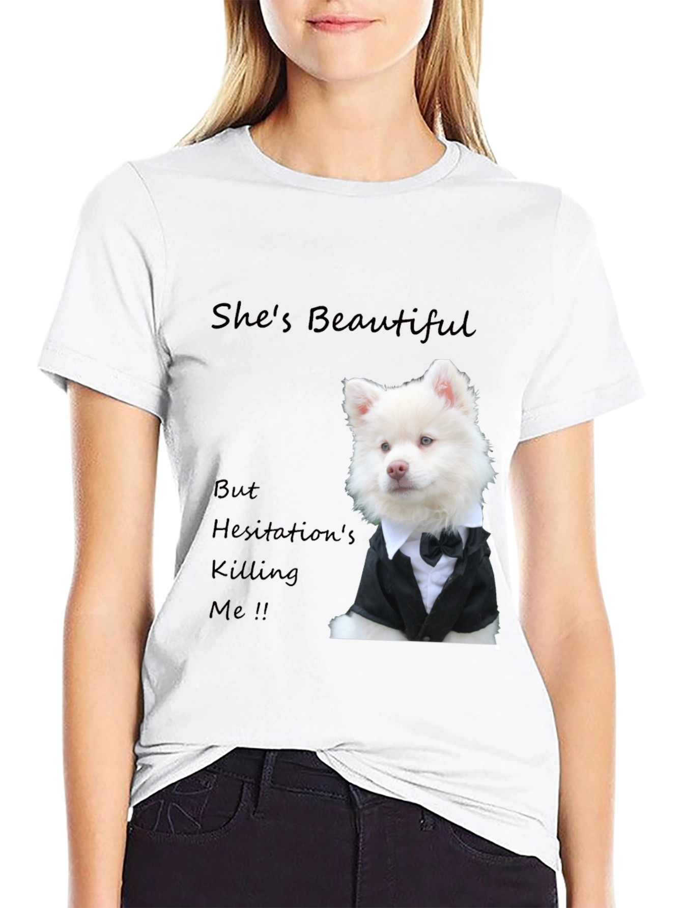 Stylish Dog T-Shirt - Shes Beautiful Graphic Tee