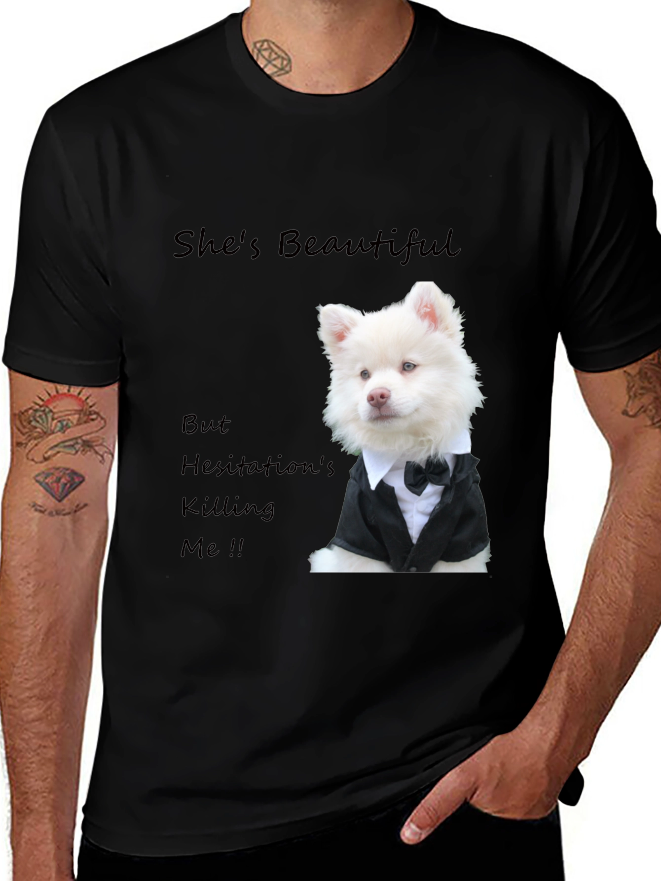 Stylish Dog T-Shirt - Shes Beautiful Graphic Tee