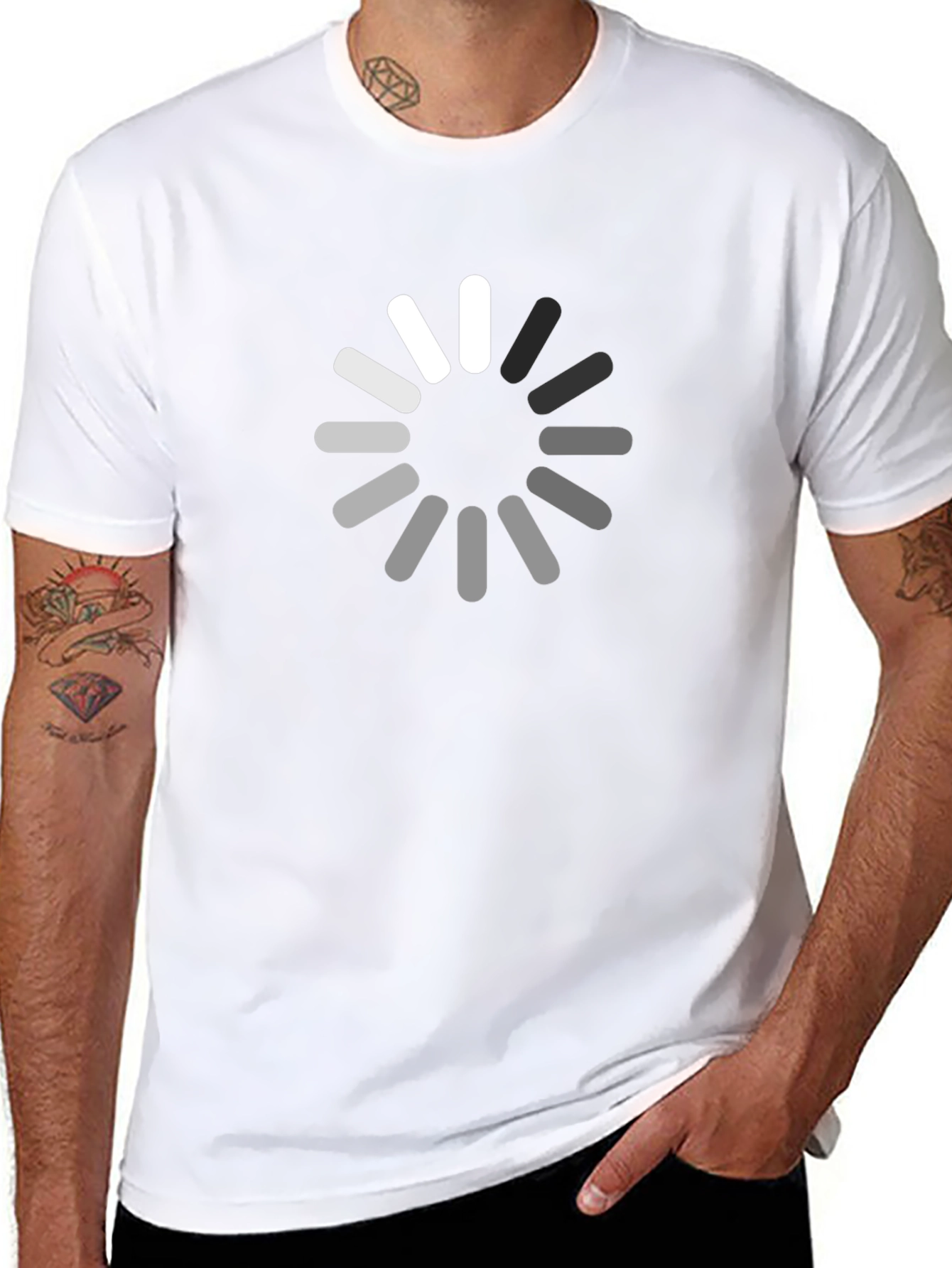 Loading Circle Graphic Tee - Soft Cotton Casual Shirt
