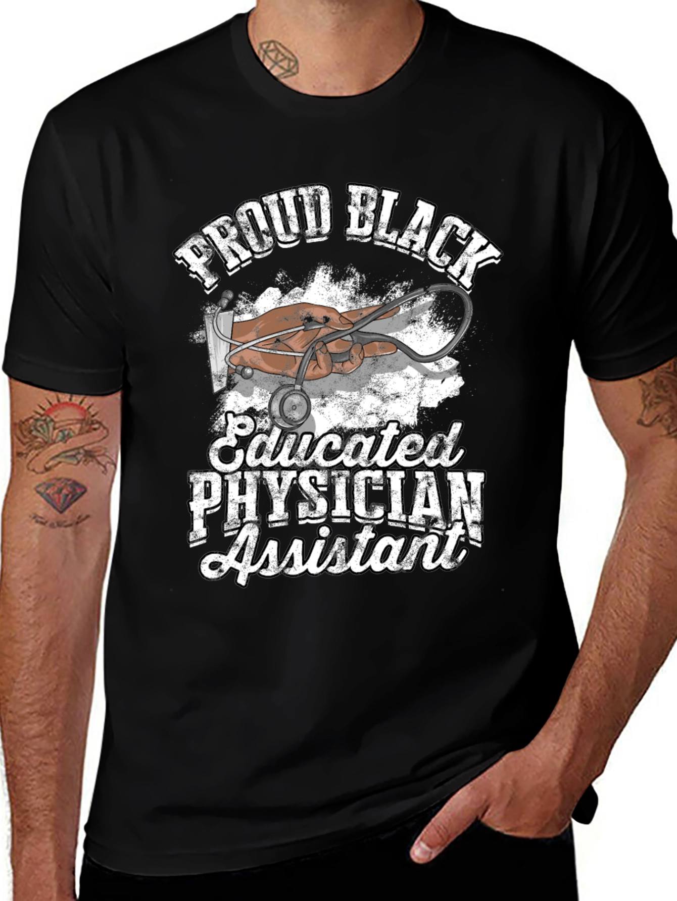 Proud Black Educated Physician Assistant T-Shirt