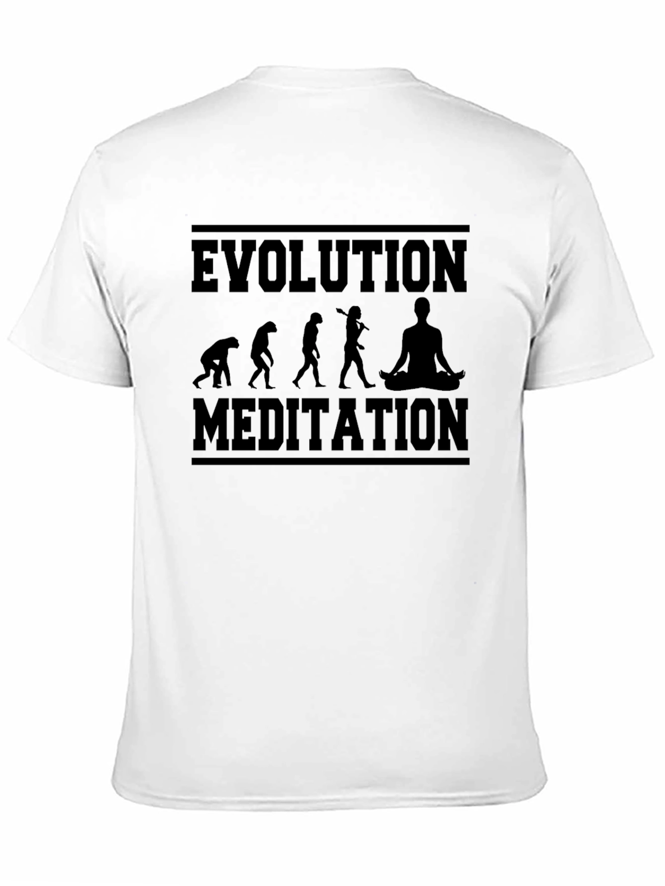 Evolution Meditation Black Graphic Tee