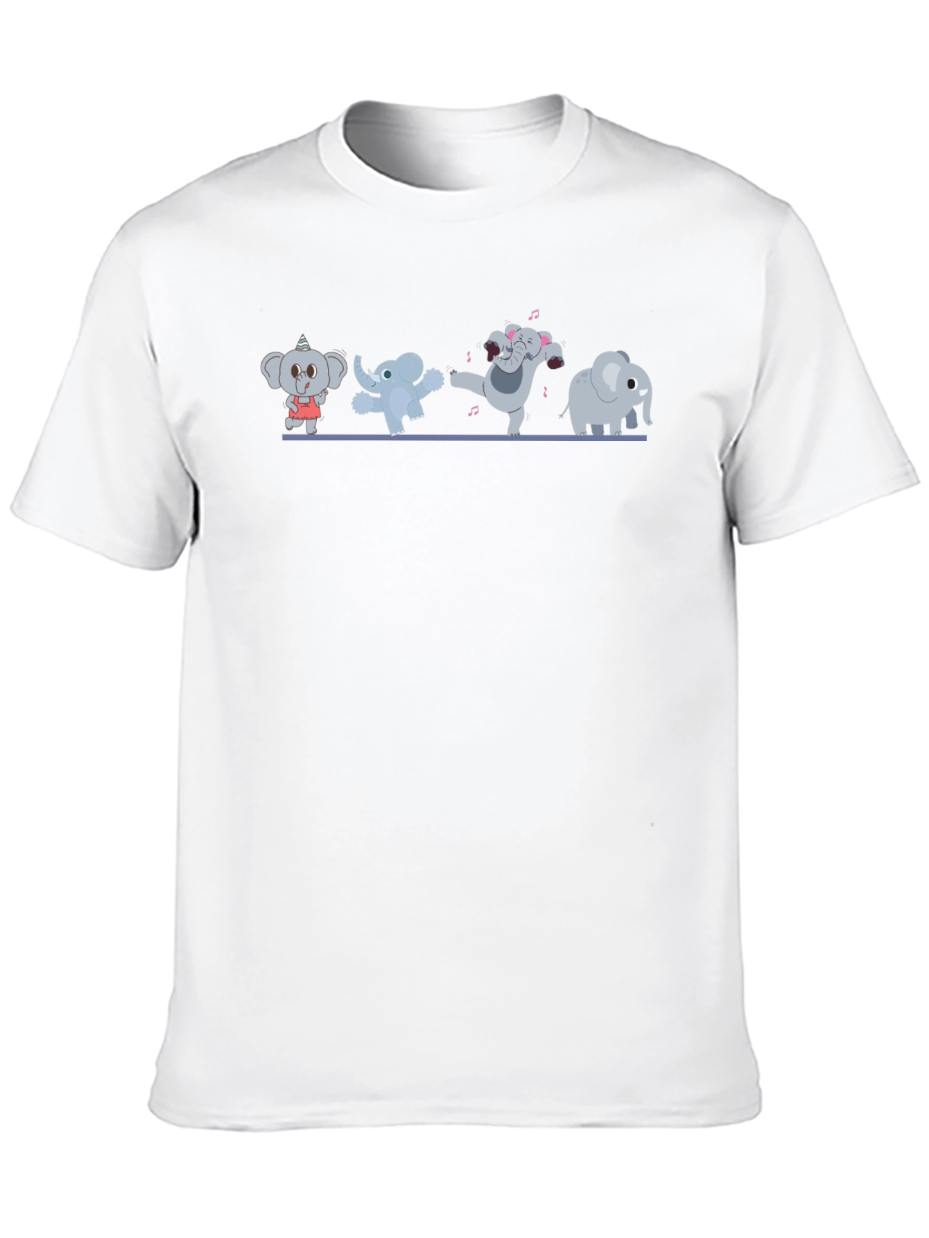 Dancing Elephants Black T-Shirt