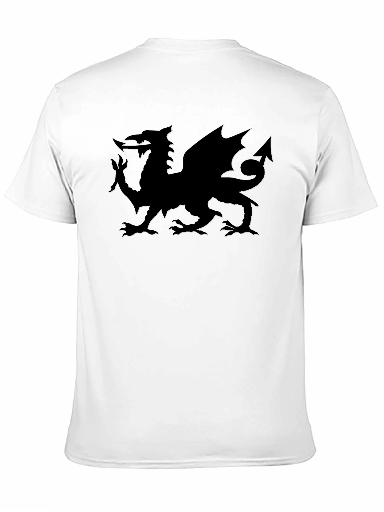 Welsh Dragon Tee - Black Cotton Graphic T-Shirt