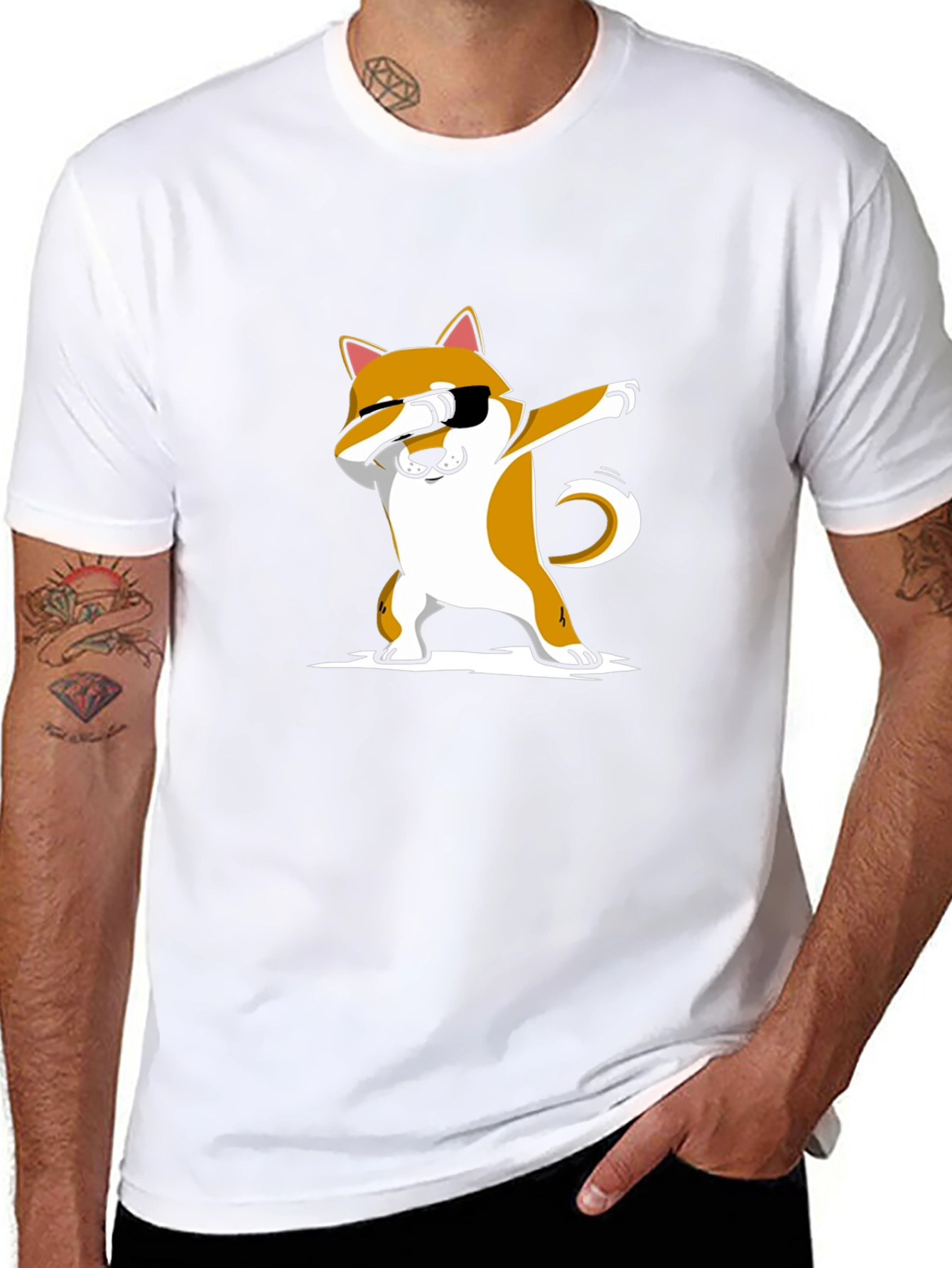 Dabbing Dog T-Shirt - Shiba Inu Dab Dance Tee