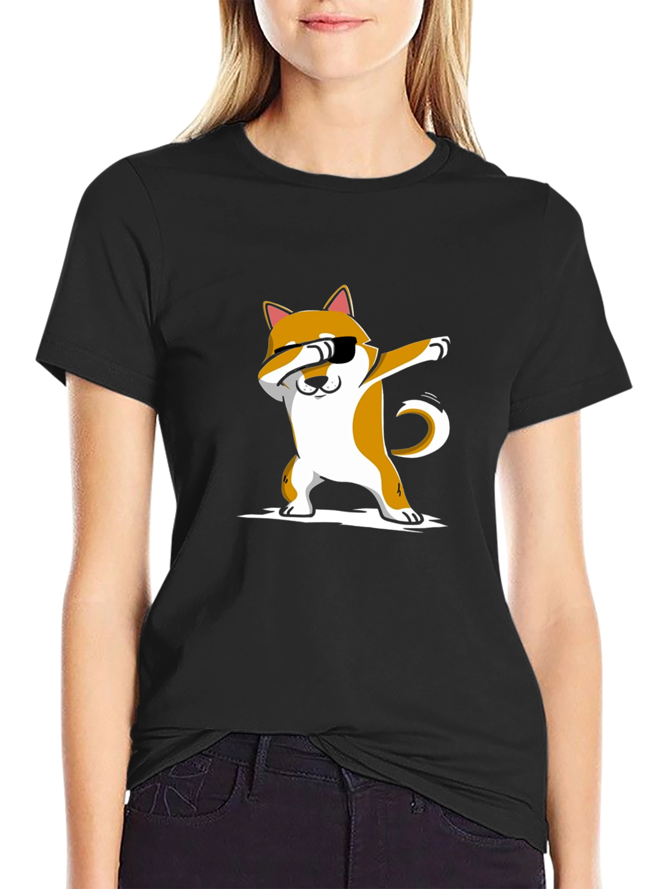 Dabbing Dog T-Shirt - Shiba Inu Dab Dance Tee